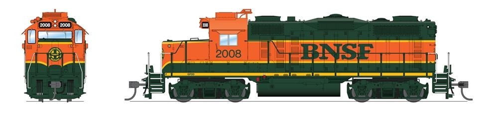 BROADWAY LTD #7473 HO EMD GP20 BNSF 2008 HERITAGE I PARAGON4 SOUND/DC/DCC~NEW
