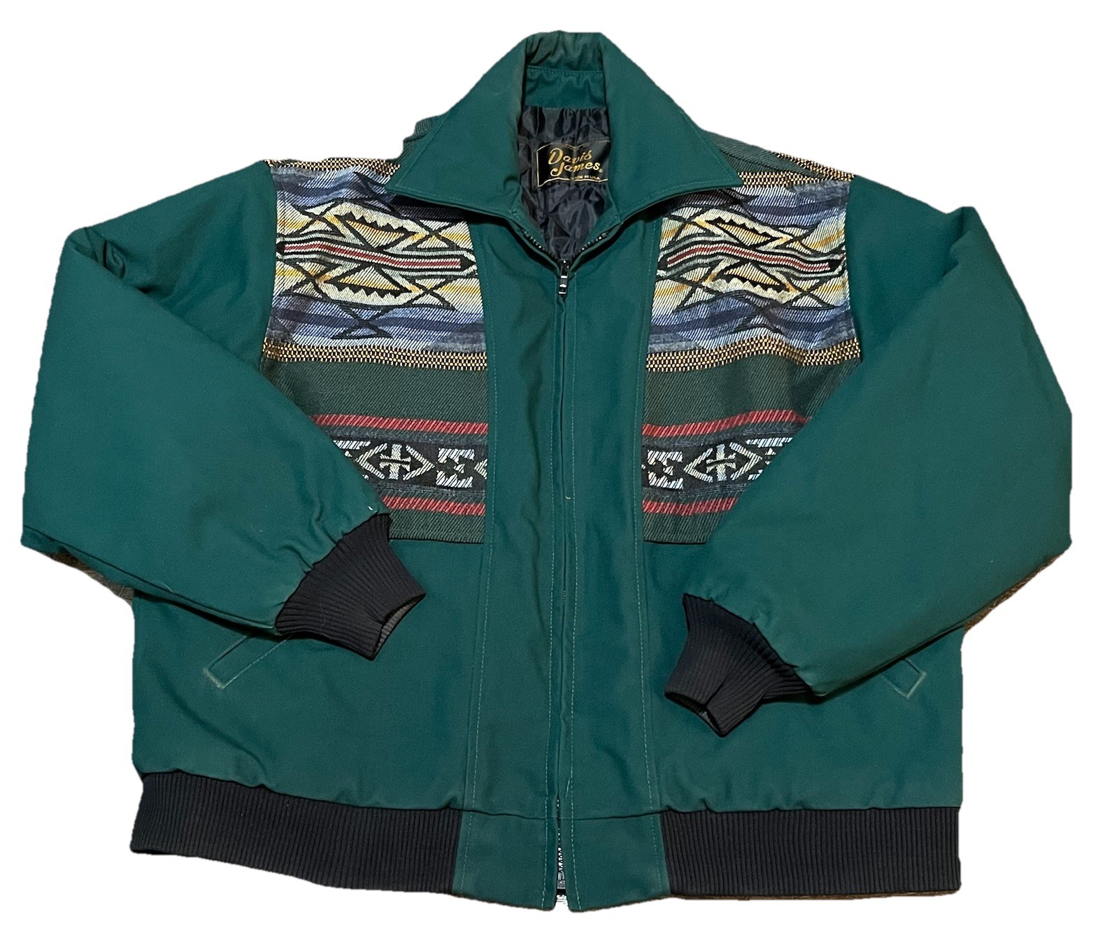 Vintage David James Aztec Southwest Jacket Quilt Lined Green Size Unknown Vintage David James Aztec Southwest Jacket Quilt Lined Green Size Unknown