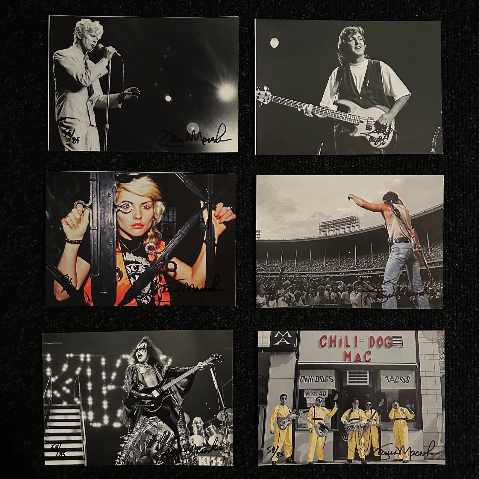 Janet Macoska Limited Edition Set Of 6 Rock Music Photo Cards Signed & Numbered