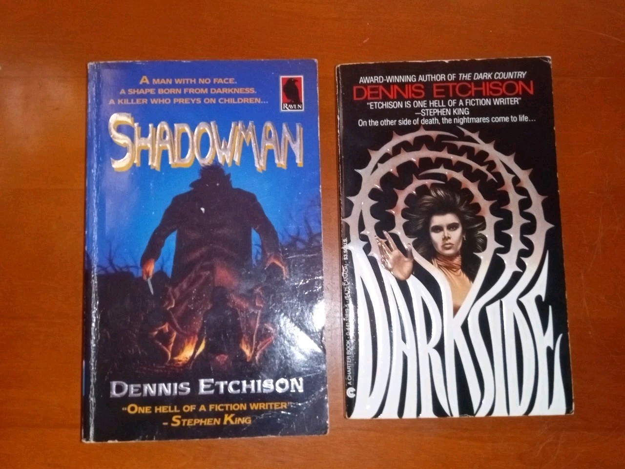 DENNIS ETCHISON PAPERBACK LOT, Darkside (1st), Shadowman (Raven, UK Edition) DENNIS ETCHISON PAPERBACK LOT, Darkside (1st), Shadowman (Raven, UK Edition)