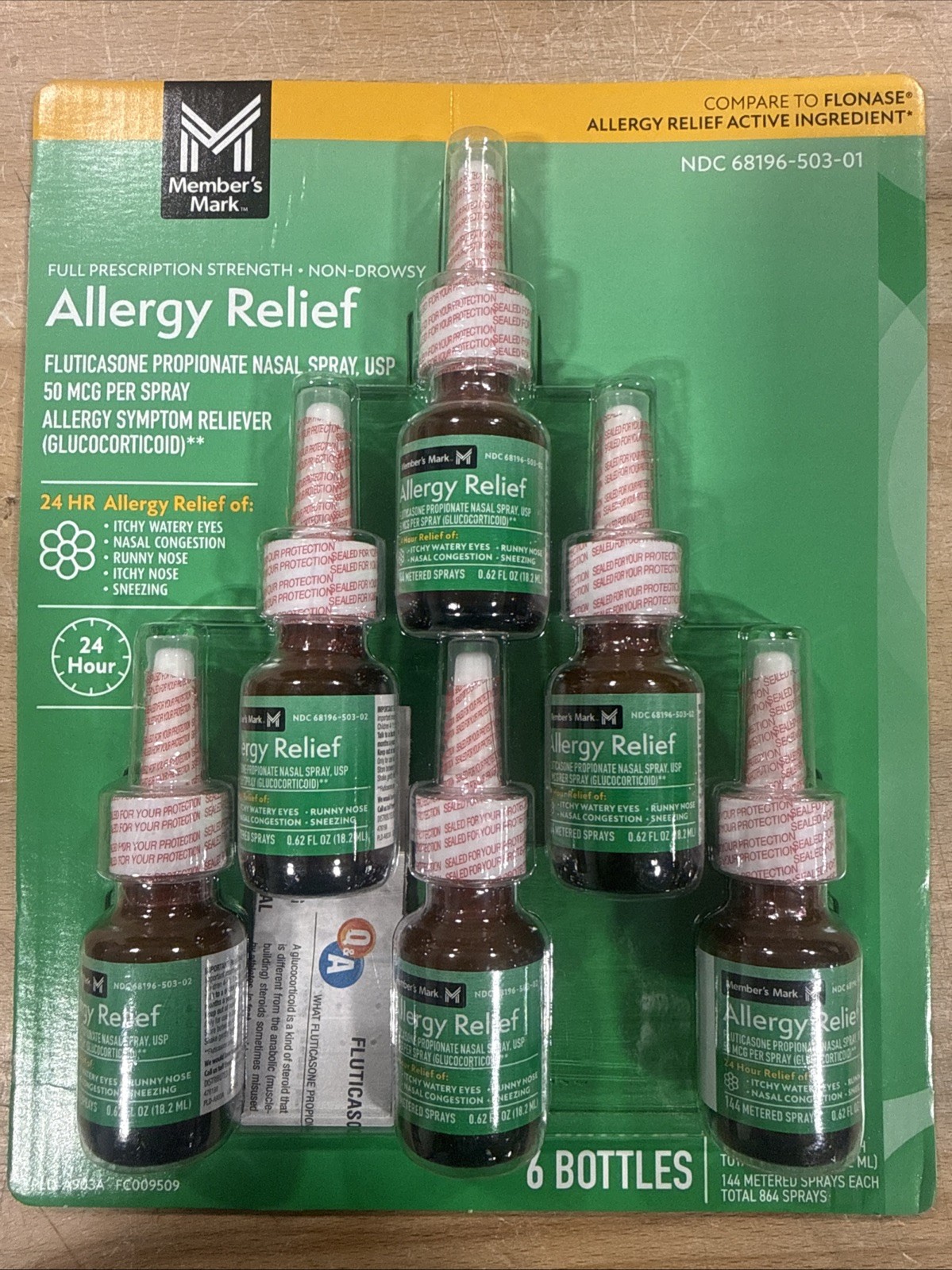 Member's Mark Fluticasone Propionate Nasal Spray, 54oz - 6 Pack Exp3/2028 Member's Mark Fluticasone Propionate Nasal Spray, 54oz - 6 Pack Exp3/2028