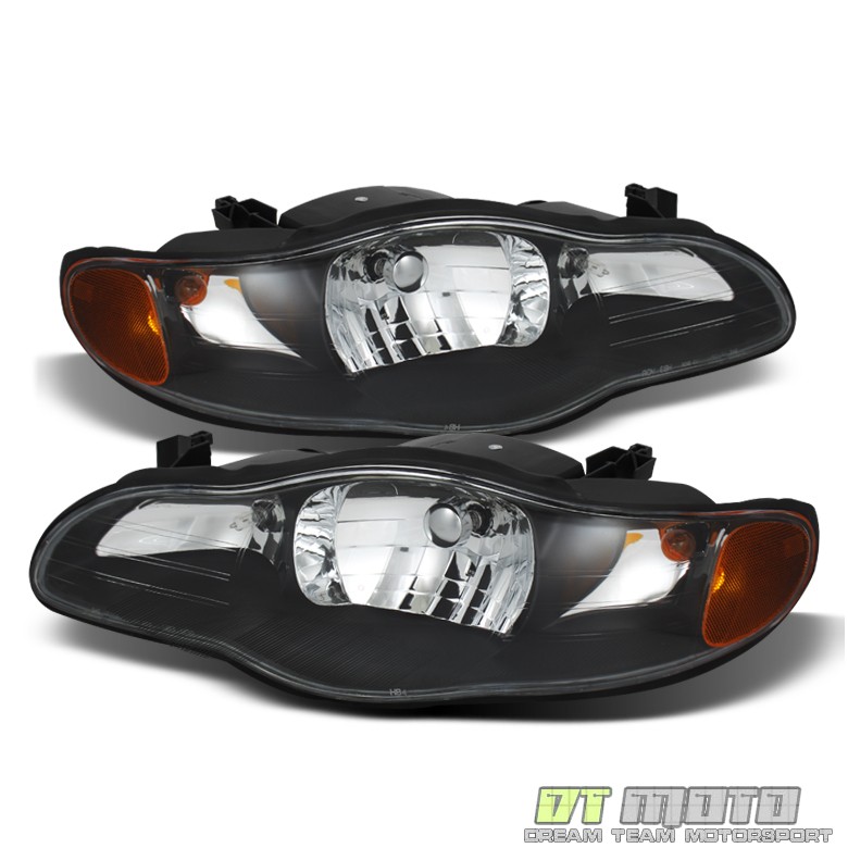 Blk 2000-2005 Chevy Monte Carlo Replacement Headlights Headlamps Pair Left+Right Blk 2000-2005 Chevy Monte Carlo Replacement Headlights Headlamps Pair Left+Right
