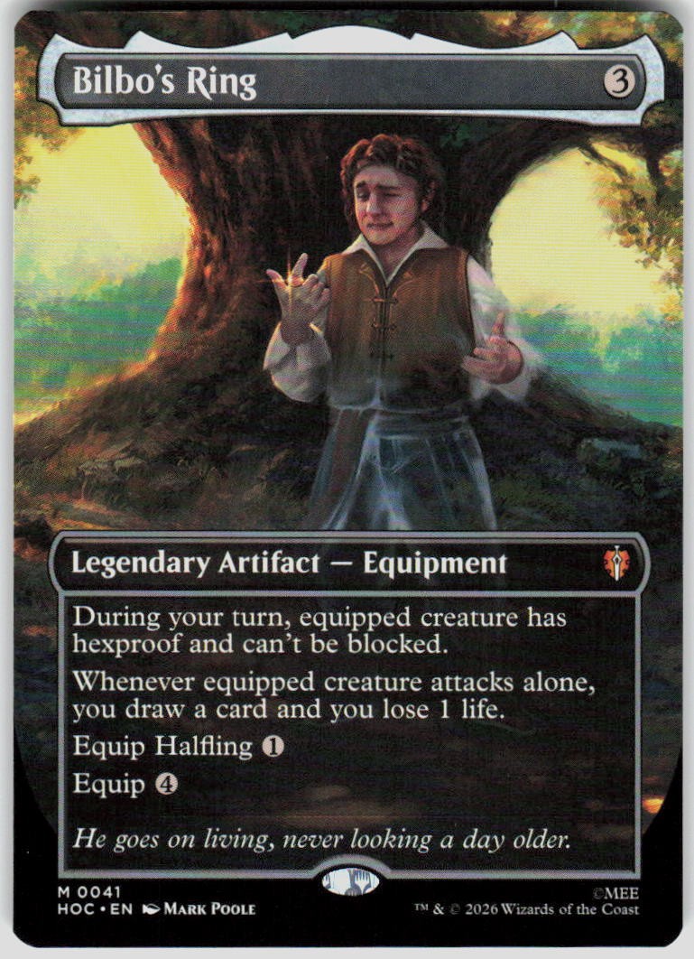 Bilbo\'s Ring Borderless 41 The Hobbit Eternal Legal Magic the Gathering