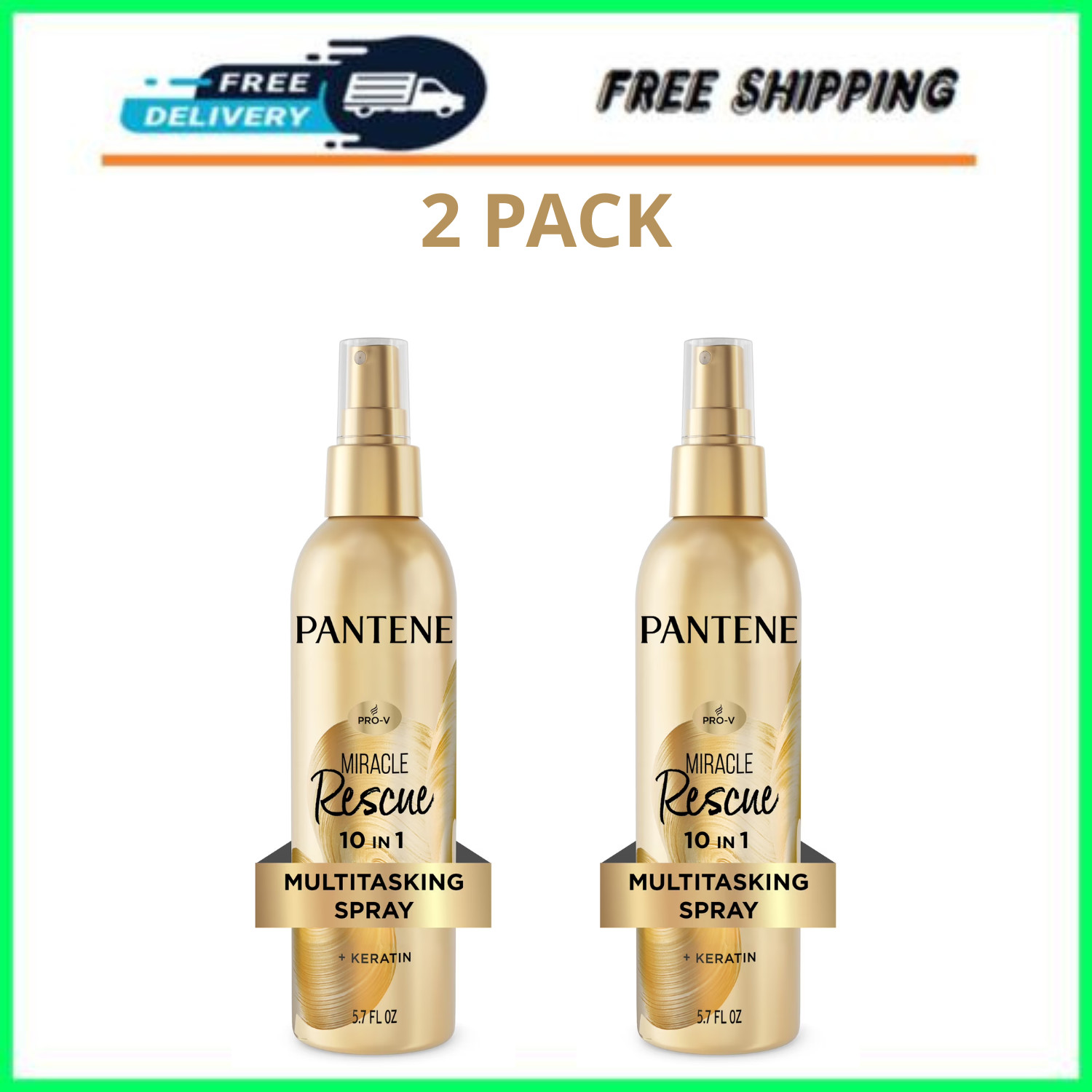 Pantene Miracle Rescue 10-in-1 Leave-In Conditioner Spray 5.7 oz, 2 Pack Pantene Miracle Rescue 10-in-1 Leave-In Conditioner Spray 5.7 oz, 2 Pack