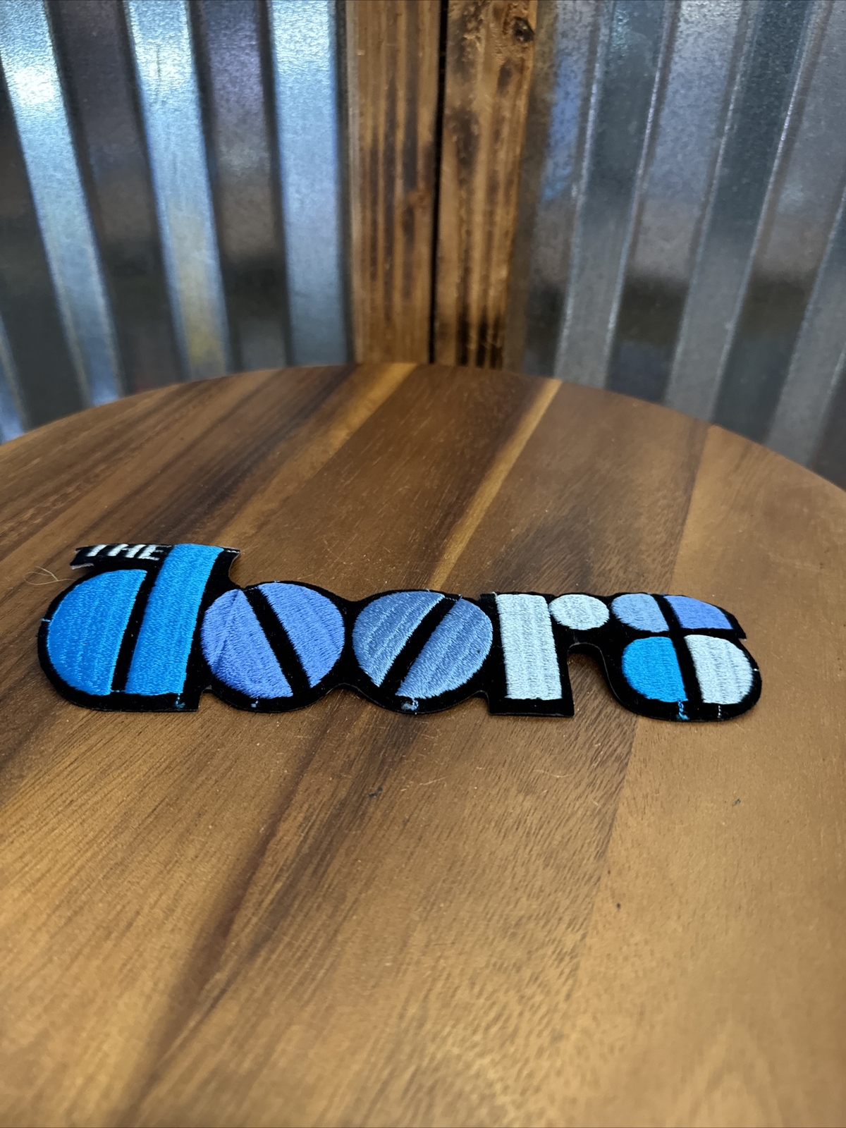 Retro The Doors Iron On Patch Blues On Black 9” New Old Stock Retro The Doors Iron On Patch Blues On Black 9” New Old Stock