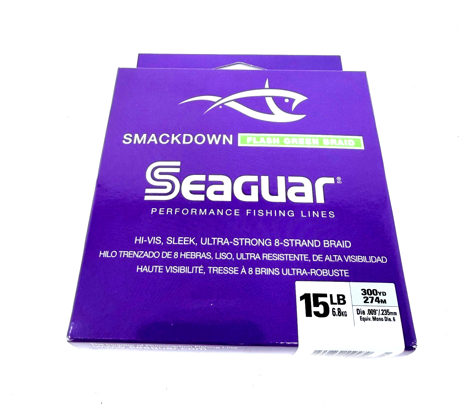 Seaguar Smackdown High Visibility Fishing Line - Flash Green Braid 15lb, 300yd Seaguar Smackdown High Visibility Fishing Line - Flash Green Braid 15lb, 300yd