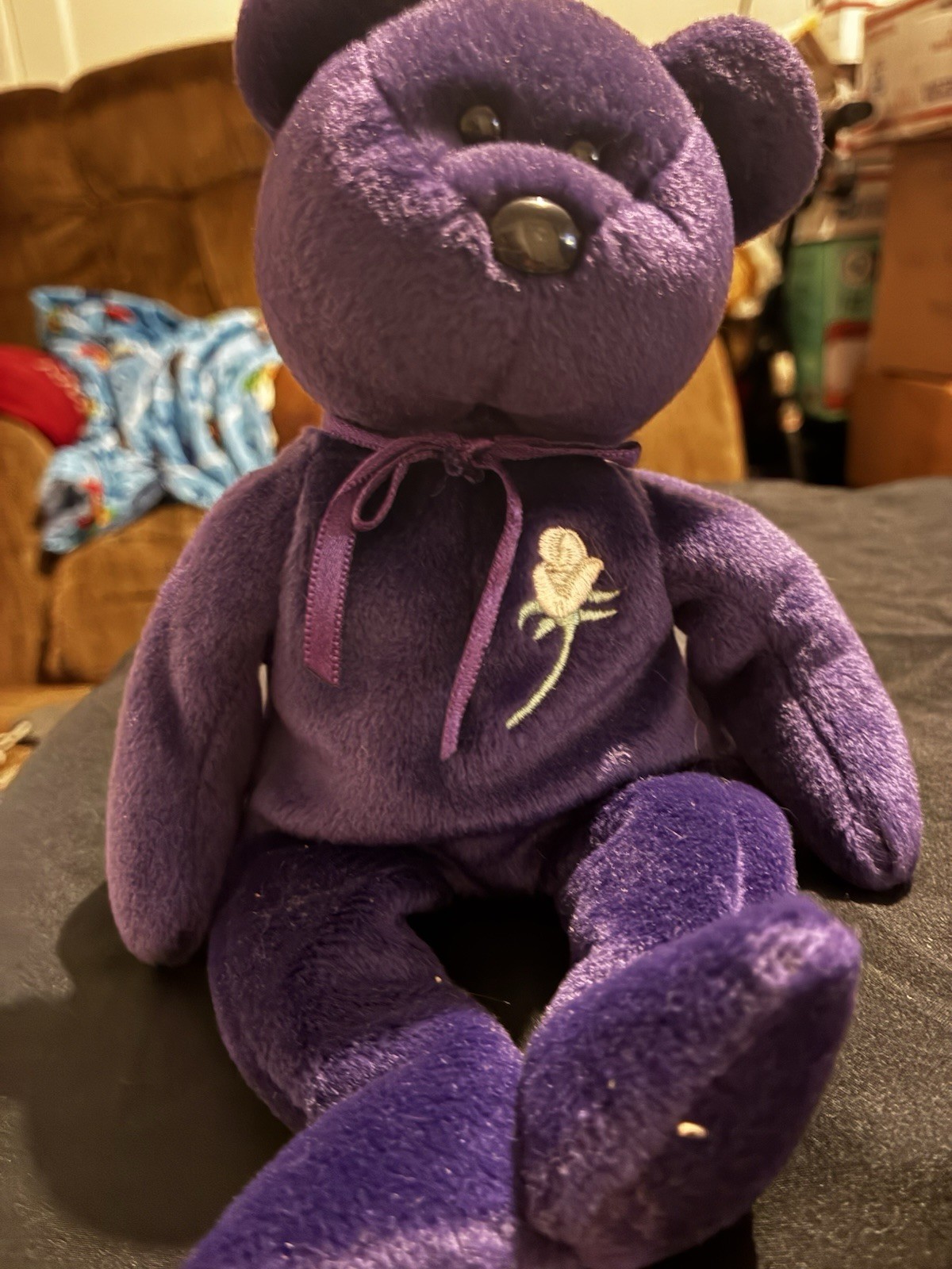 VTG Rare Ty Beanie Baby Princess Diana Bear 1997  1st Edition No Space China PVC