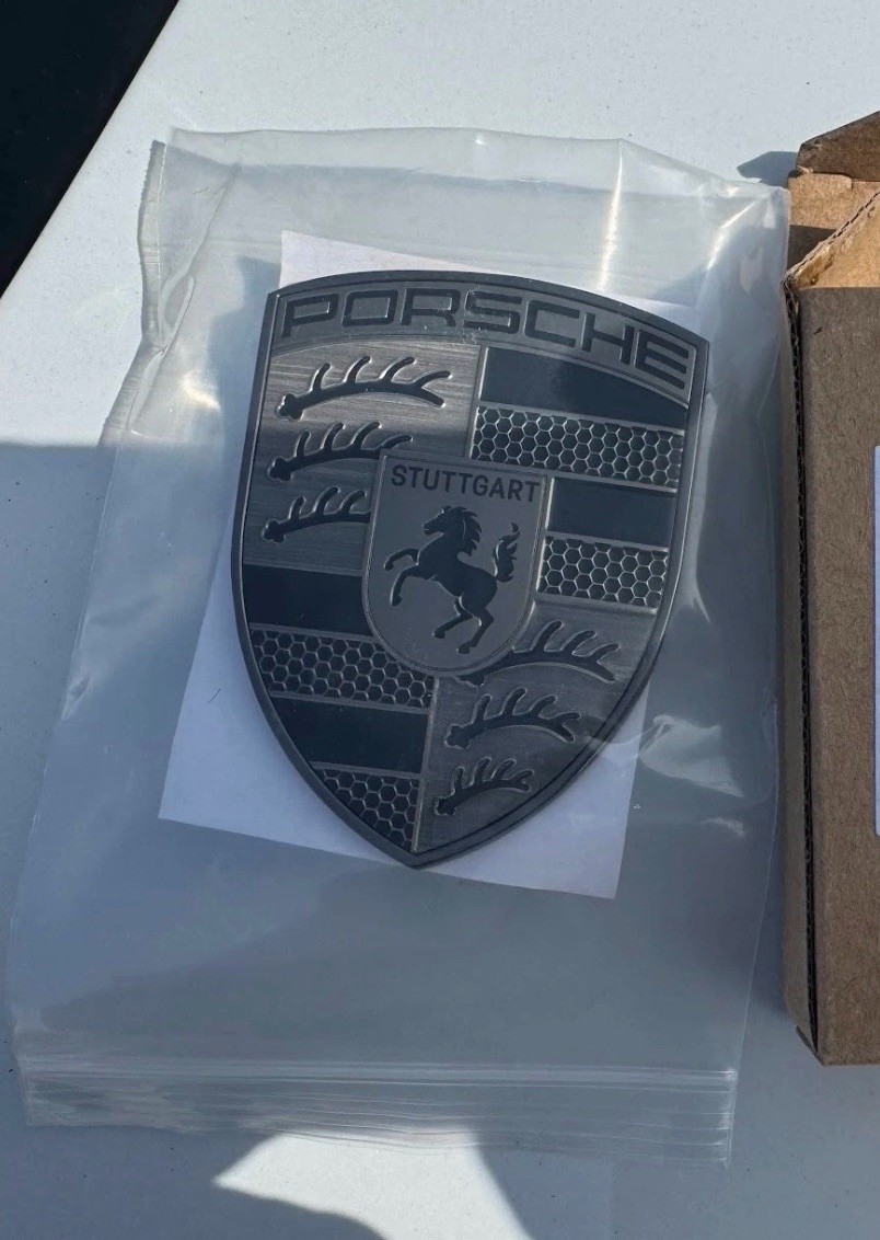 Genuine Porsche Porsche Exclusive Turbonite Front Crest Emblem 911 95C-853-601-A