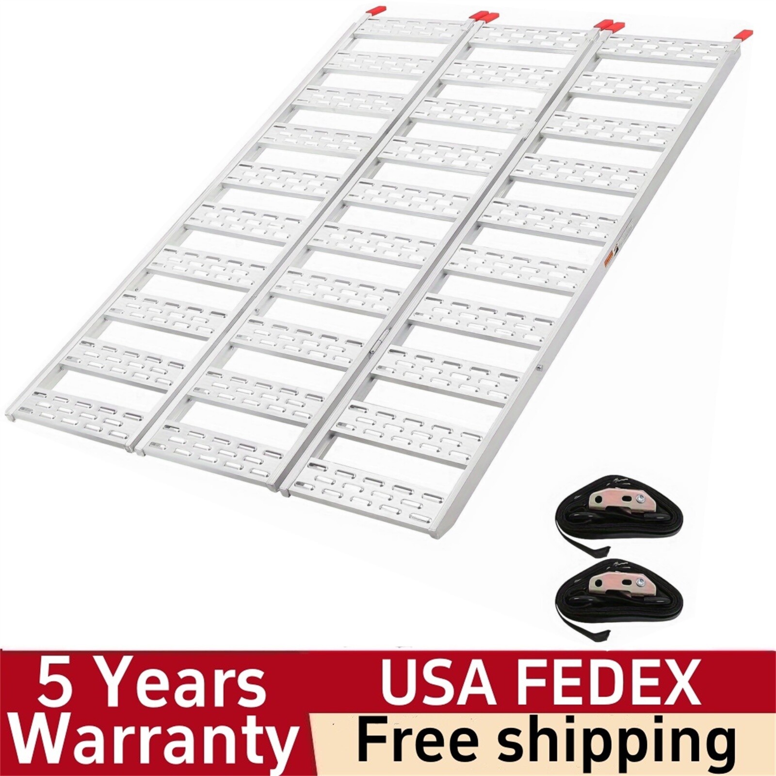 🔥✔️1500lbs Tri-Fold Aluminum Loading Ramps for Motorcycles ATV/UTV Lawn mowers