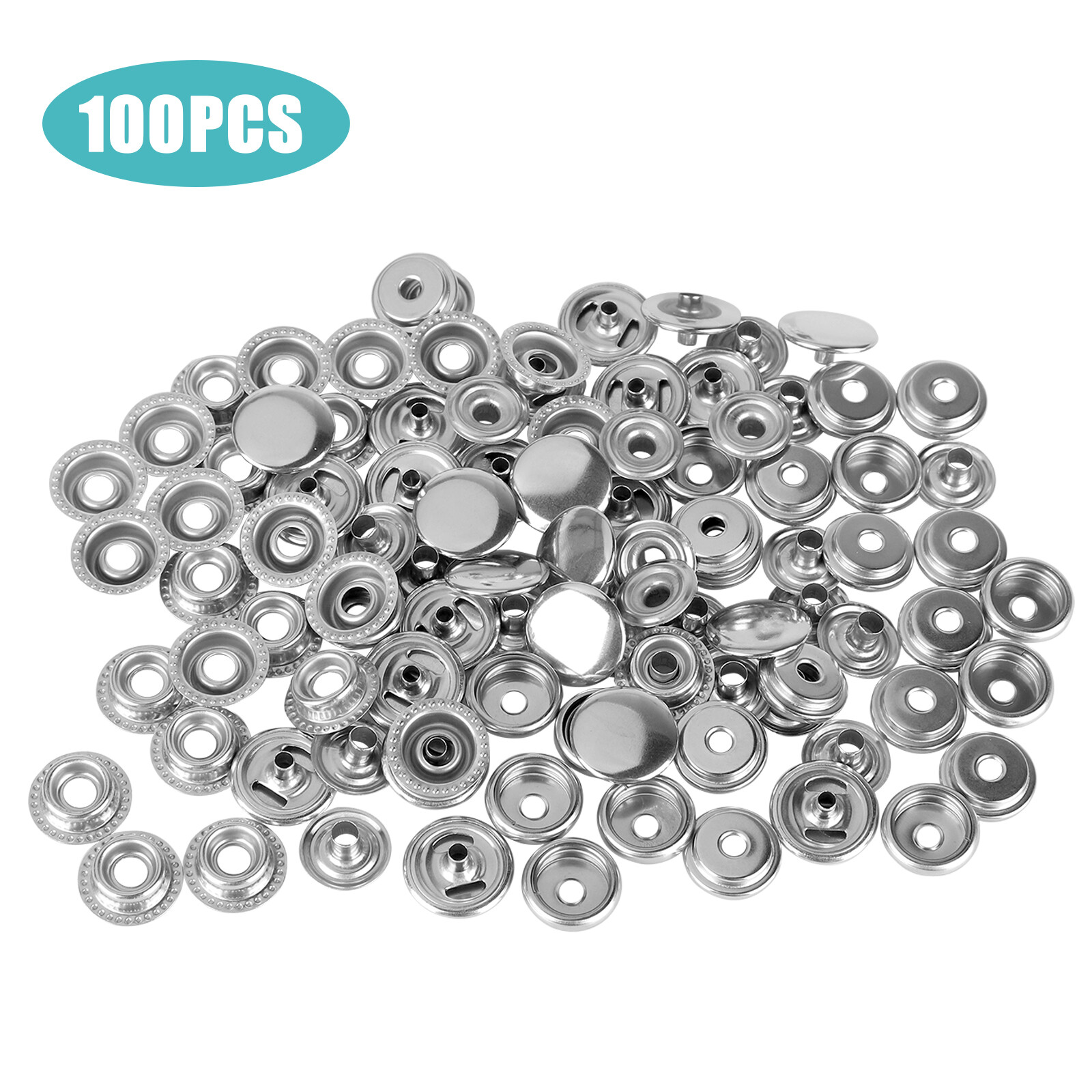 Stainless Steel Fastener Snap Press Stud Cover Cap Button Marine Boat Canvas Kit Stainless Steel Fastener Snap Press Stud Cover Cap Button Marine Boat Canvas Kit