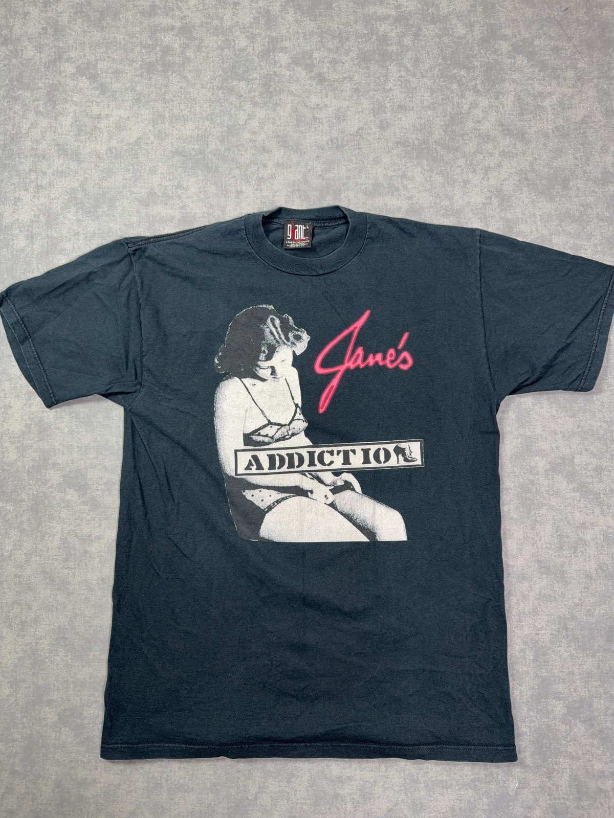 Vintage Jane\'s Addiction Shirt Mens L Black Giant Band Graphic Tee USA 90s