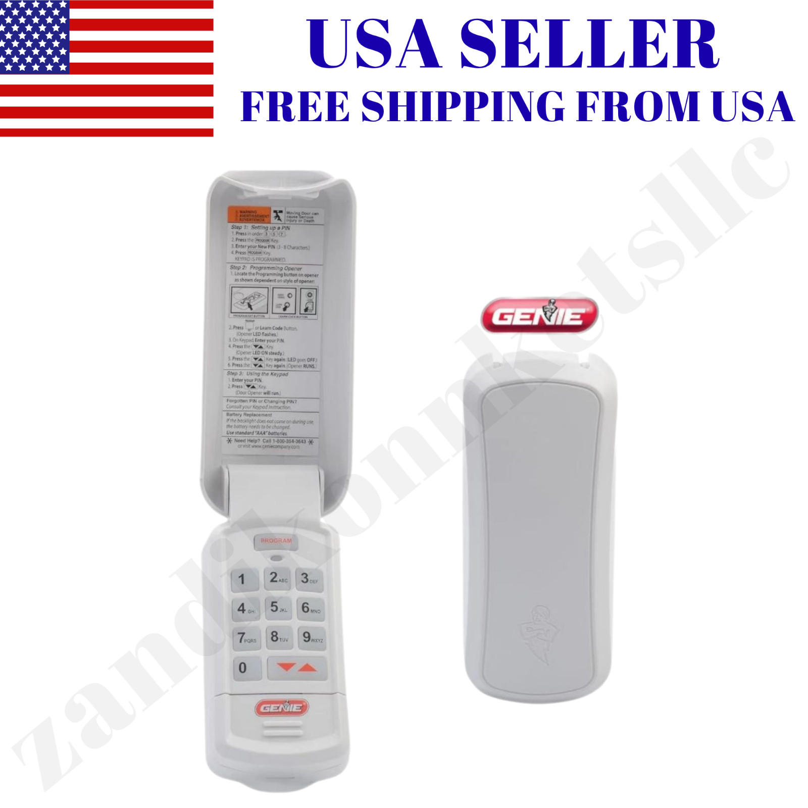 Genuine Genie Garage Door Opener GK-R Wireless Keyless Keypad White