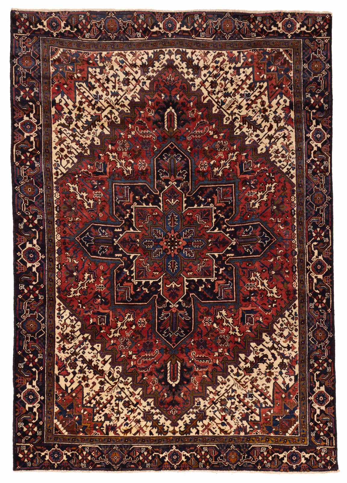 Vintage Traditional Hand-Knotted Area Rug 7\'5\