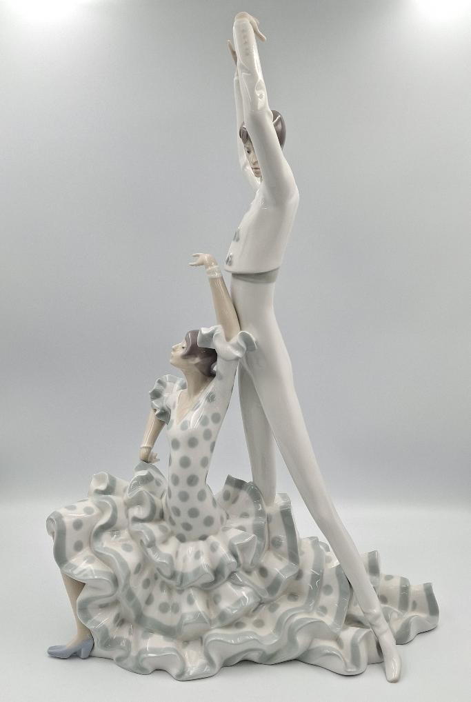 Vintage 1971-74 Lladro 4519 Flamenco Dancers Valencian 19-3/4\