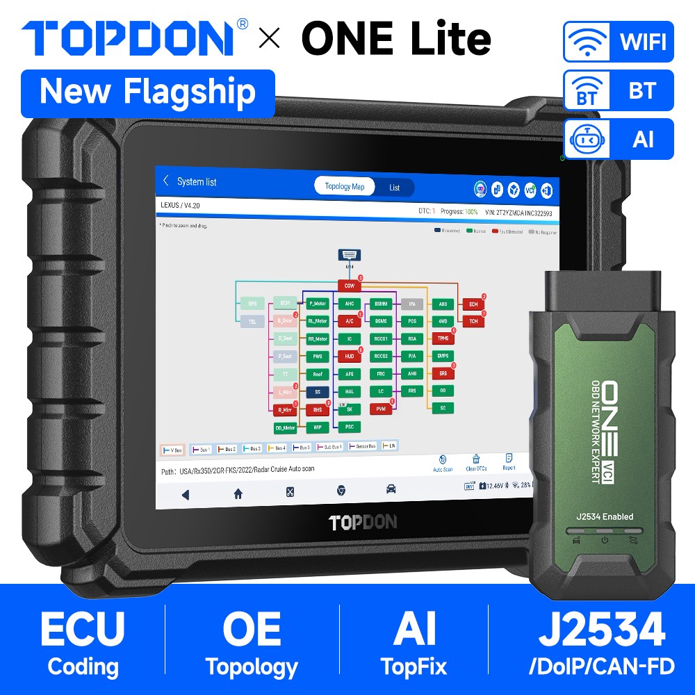 2026 TOPDON ONE Lite OBD2 Scanner Bidirectional Online Coding Diagnostic Scanner