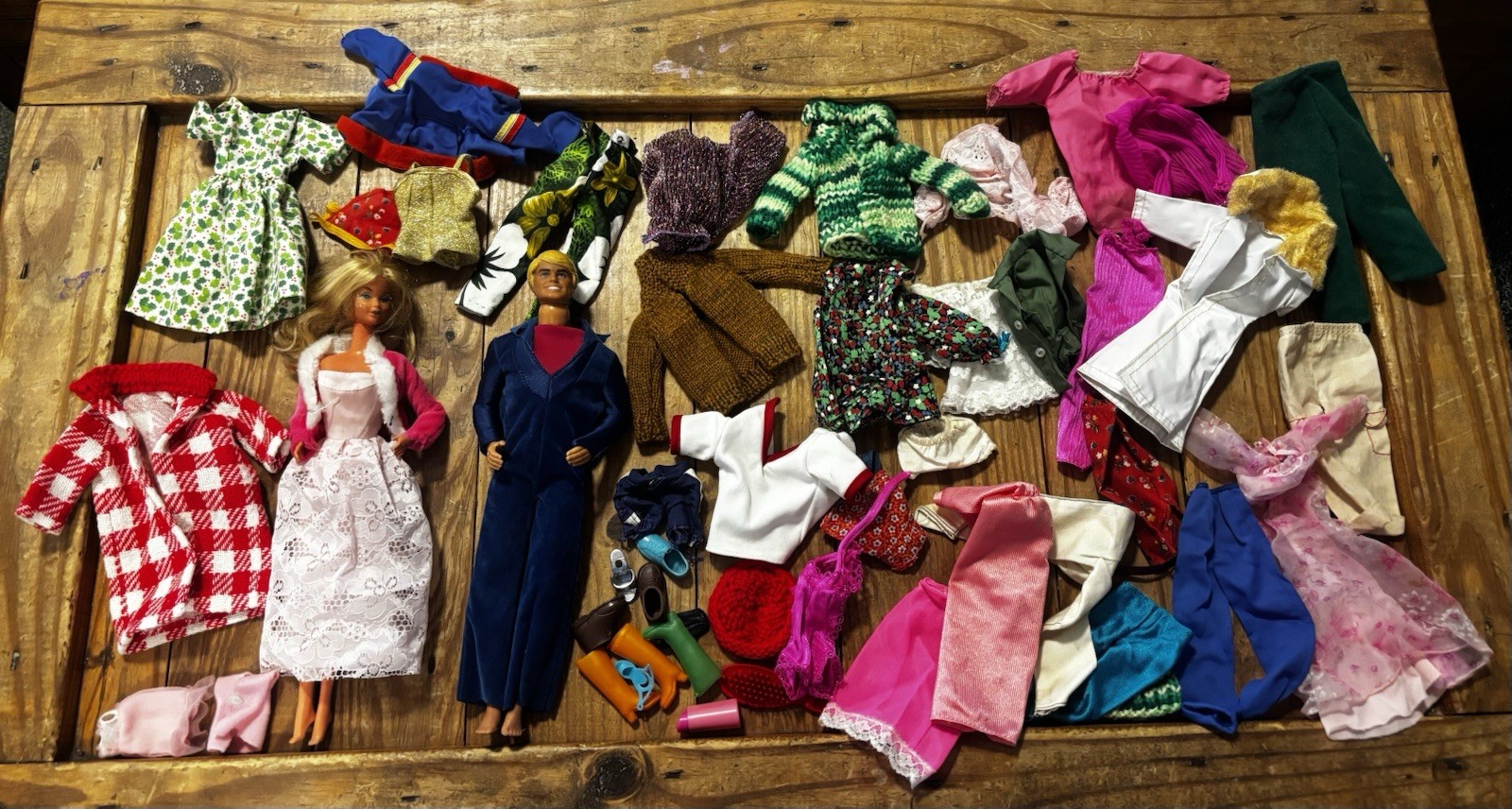 Vintage Barbie And Ken With Cute Clothes From 70’s Vintage Barbie And Ken With Cute Clothes From 70’s