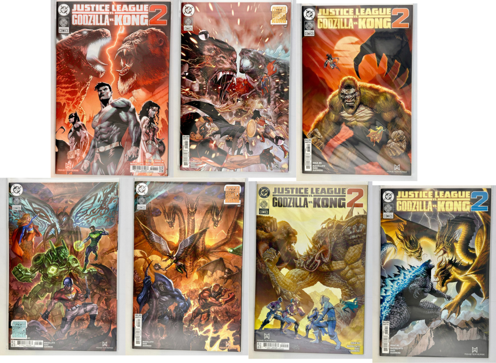 Justice League vs Godzilla vs Kong 2 #1-7 Complete Set NM+ DC 3 Variants