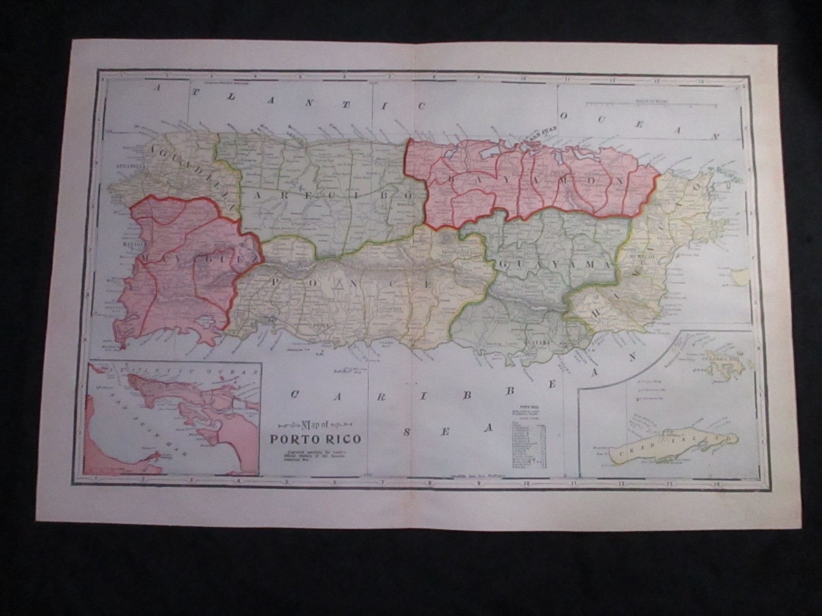 1899  Spanish American War Lithograph Map - 