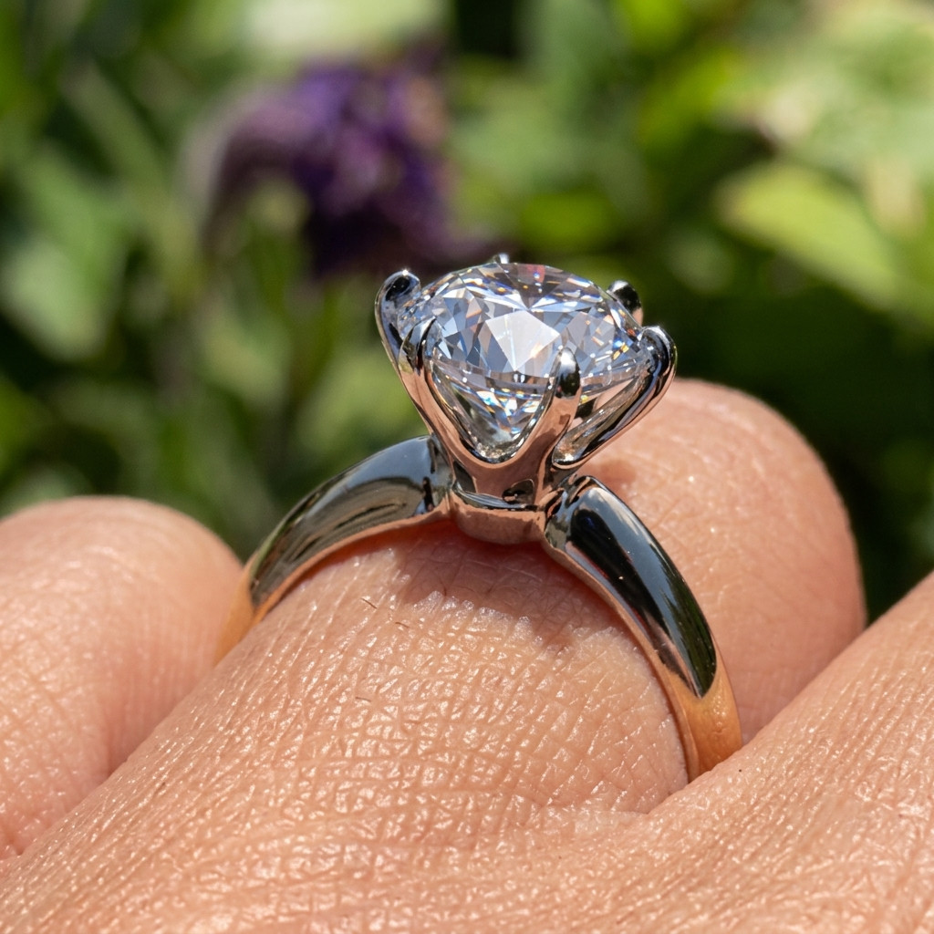 2.50Ct IGI Certified Lab Grown Diamond Engagement Ring Round Cut 14k White Gold