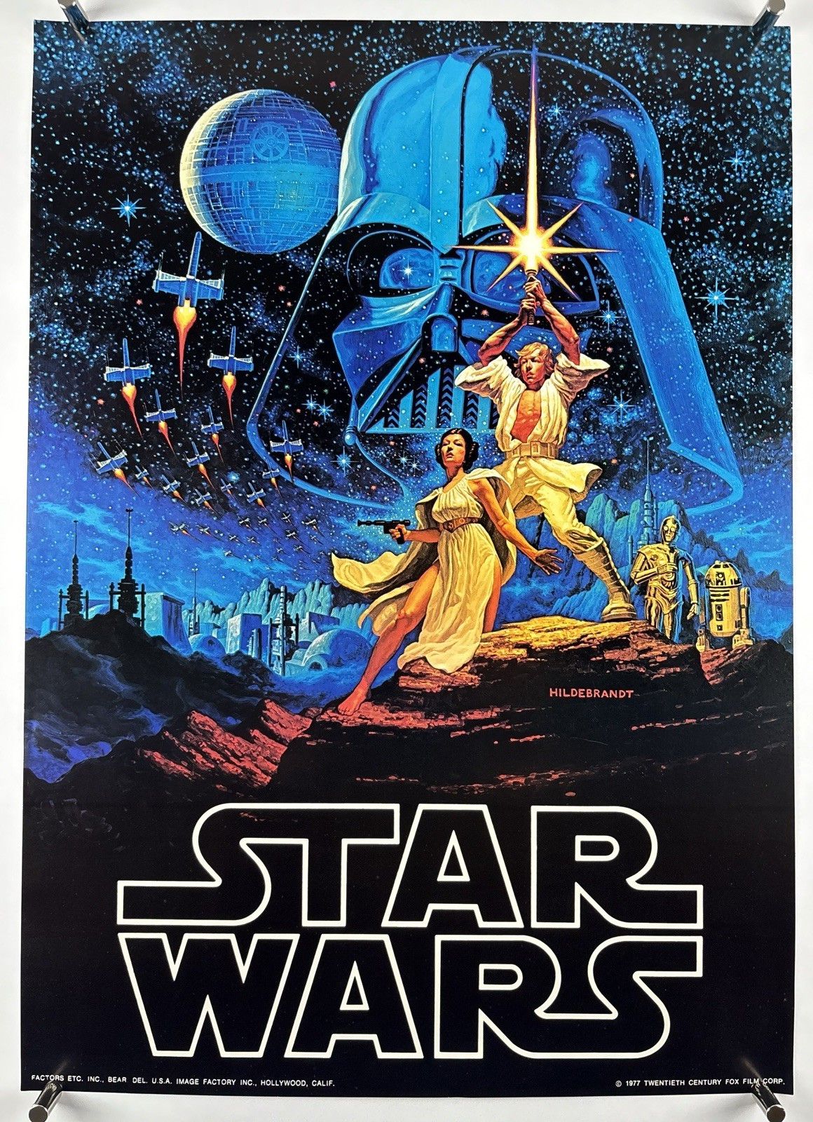 STAR WARS Orig ‘77 Commercial Movie Poster (VeryFine+) Rolled One Sheet 20x28