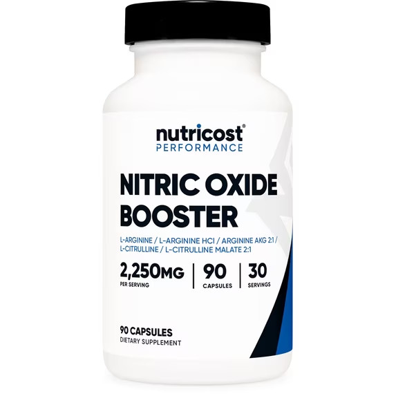 Nutricost Nitric Oxide Booster (2250mg) 90 Capsules - Gluten Free, Non-GMO,750mg Nutricost Nitric Oxide Booster (2250mg) 90 Capsules - Gluten Free, Non-GMO,750mg