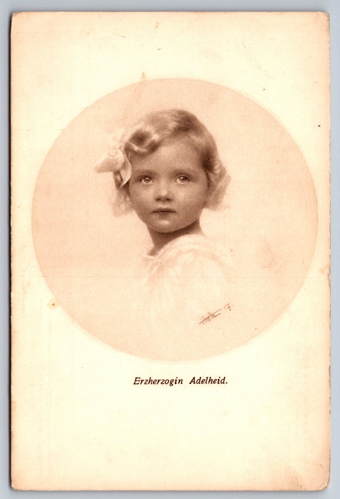 Archduchess Adelheid of Austria, eldest daughter of Emperor Charles I Postcard