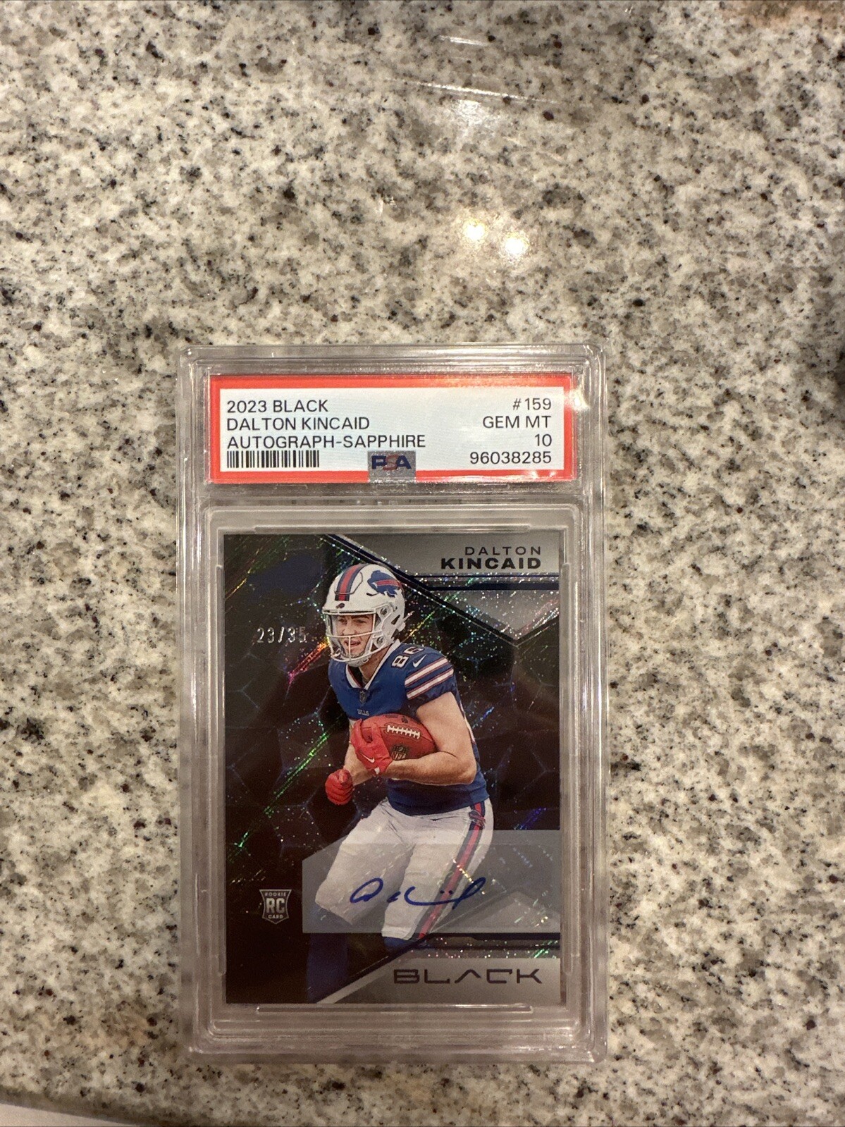 2023 Panini Black Dalton Kincaid Sapphire Autograph Auto Rookie RC /35 PSA 10💎 2023 Panini Black Dalton Kincaid Sapphire Autograph Auto Rookie RC /35 PSA 10💎