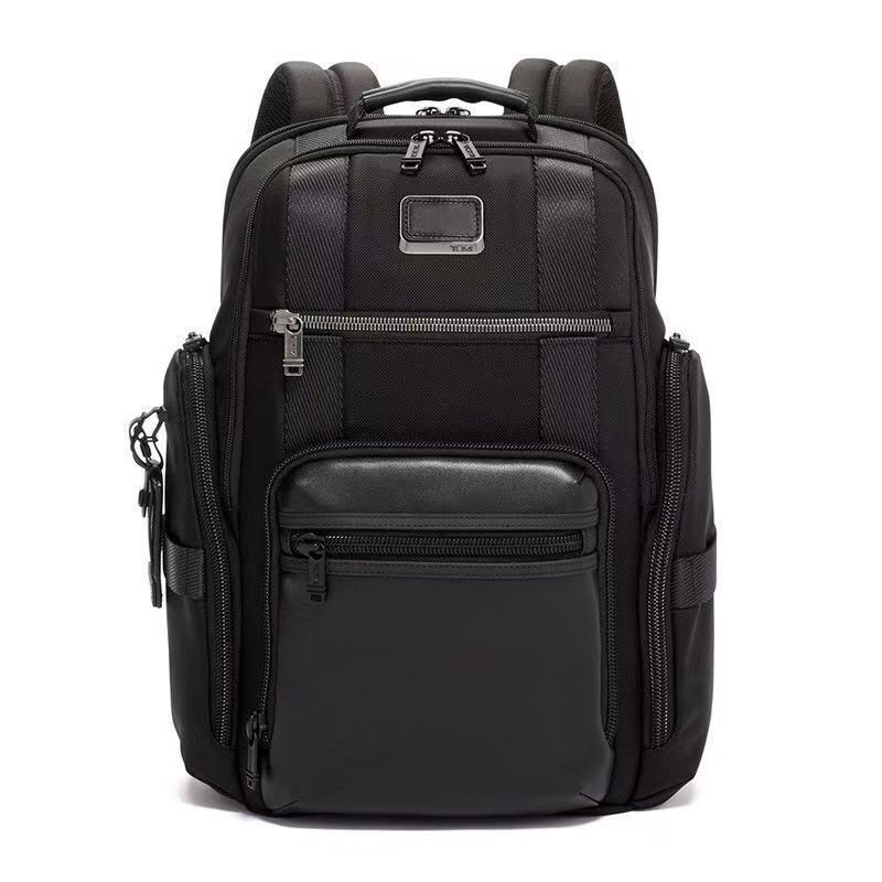 TUMI ALPHA BRAVO Deluxe Backpack Leather Ballistic Nylon Black NEW 232389D TUMI ALPHA BRAVO Deluxe Backpack Leather Ballistic Nylon Black NEW 232389D