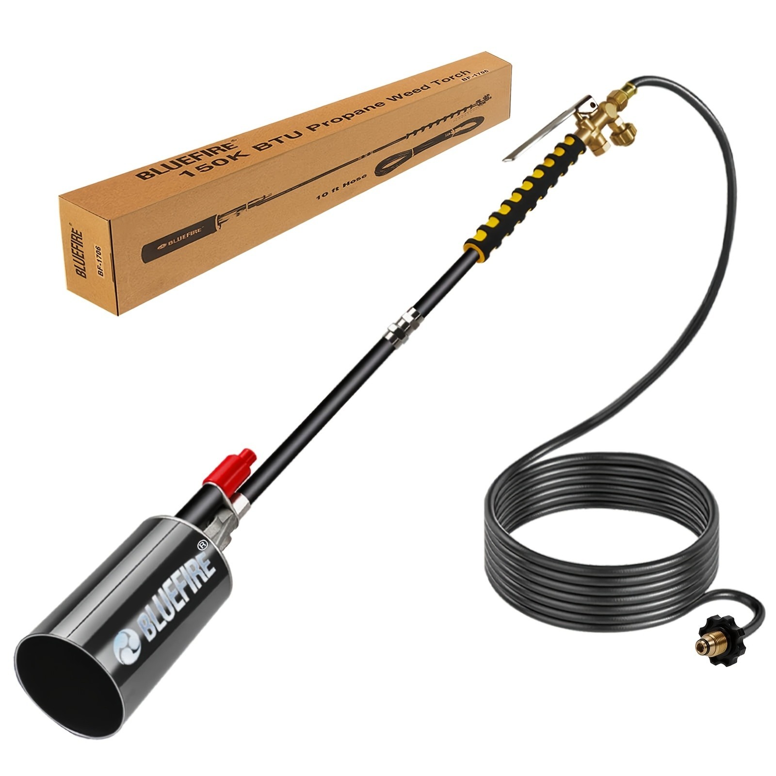 BLUEFIRE Weed Torch For Outside High Output Propane Torch Kit with 10ft HOSE BLUEFIRE Weed Torch For Outside High Output Propane Torch Kit with 10ft HOSE