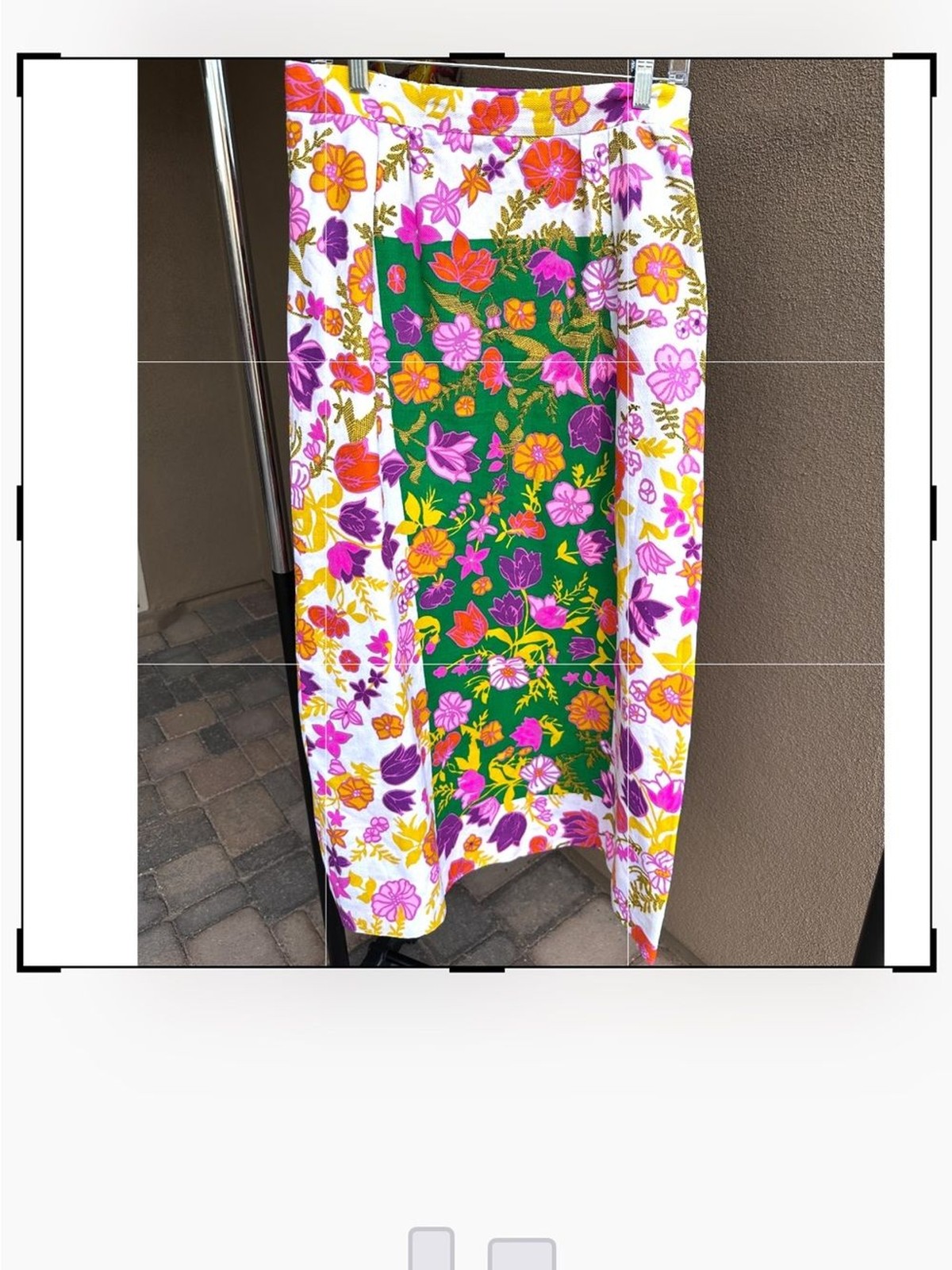 Vtg 60s 70s Alex Colman Mod Floral Pique Maxi Skirt Fits Modern M 8 10 Tag 16