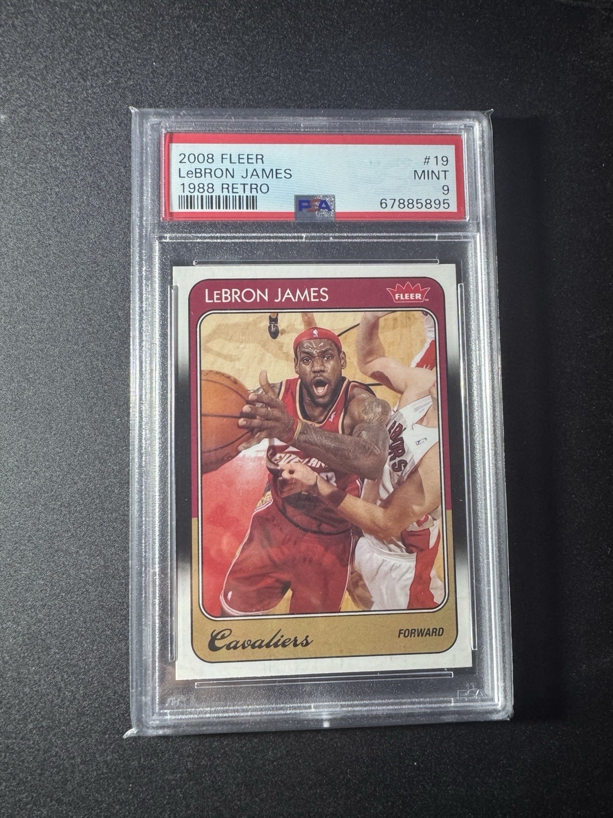 2008-09 Fleer - 1988-89 Retro LeBron James #19 PSA 9 SSP 1:660 Case Hit Variant 2008-09 Fleer - 1988-89 Retro LeBron James #19 PSA 9 SSP 1:660 Case Hit Variant