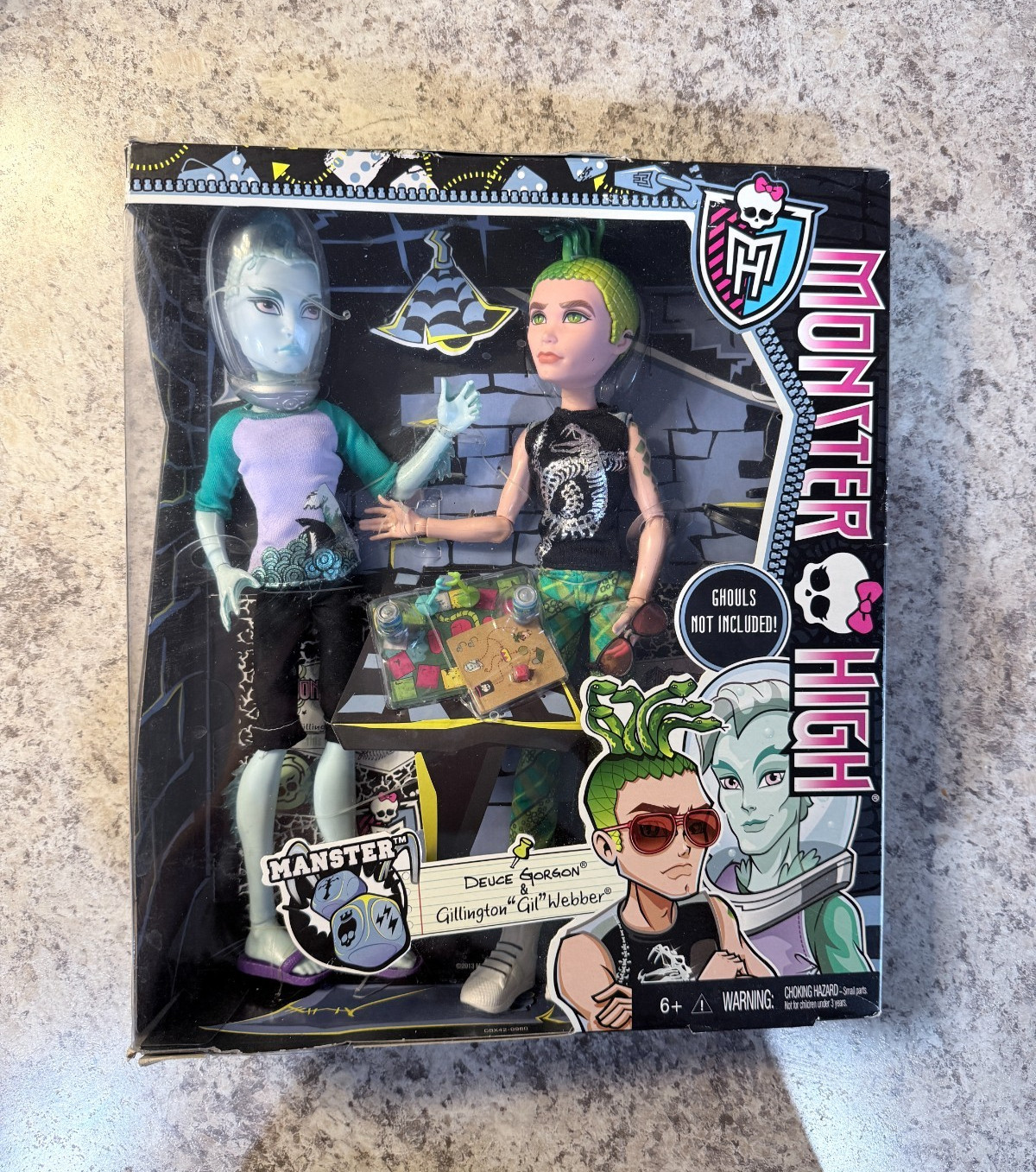 Mattel Monster High 2013 Manster Deuce Gordon And Gil Webber Dolls - New in Box Mattel Monster High 2013 Manster Deuce Gordon And Gil Webber Dolls - New in Box