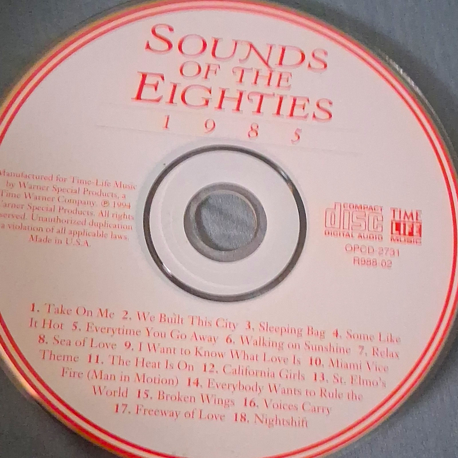 Time Life Music - Various Artists - Sounds of the Eighties 1985 CD Pop OPCD-2711 Time Life Music - Various Artists - Sounds of the Eighties 1985 CD Pop OPCD-2711