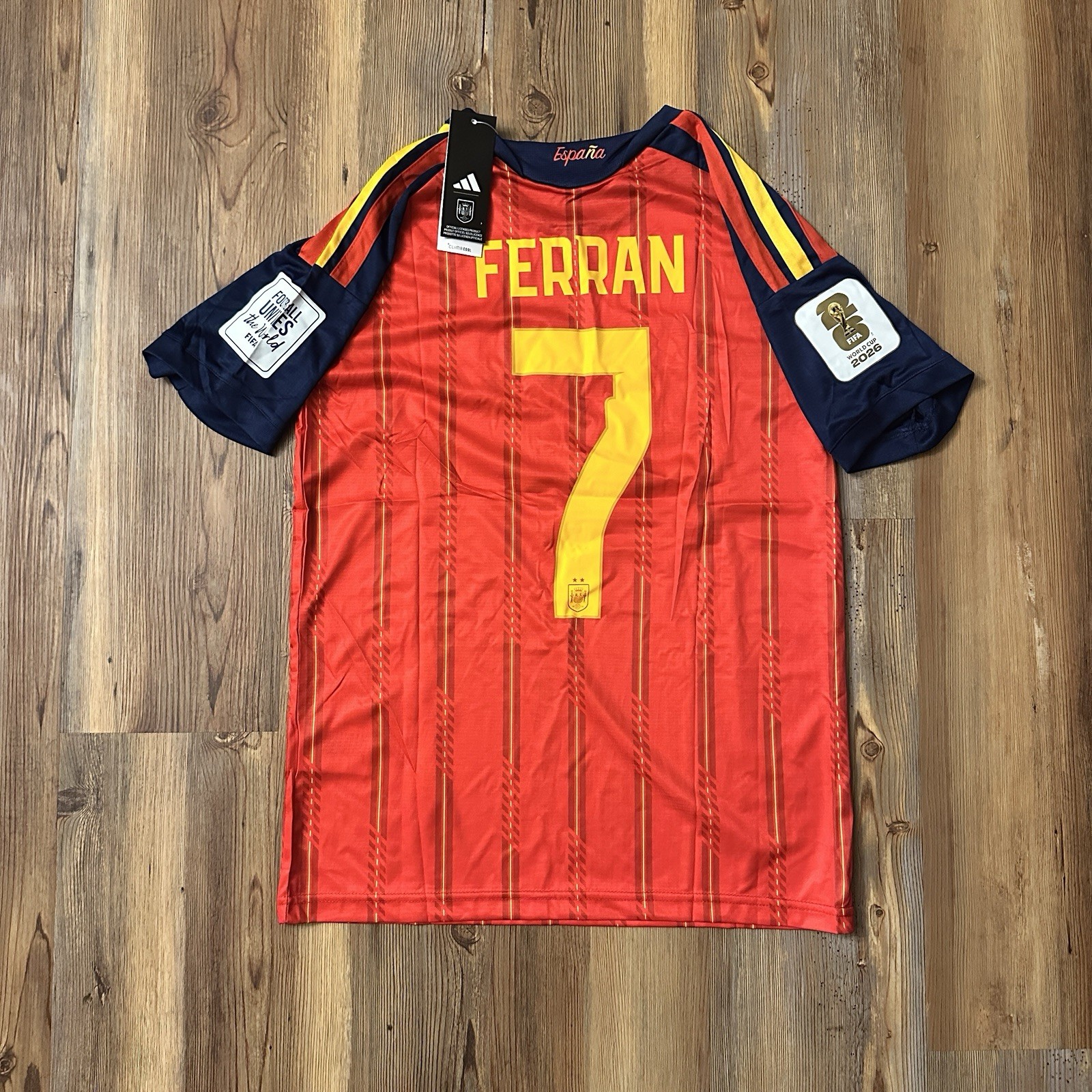 Authentic Spain 2026 World Cup Ferran Torres #7 Player Version Home Jersey L Authentic Spain 2026 World Cup Ferran Torres #7 Player Version Home Jersey L