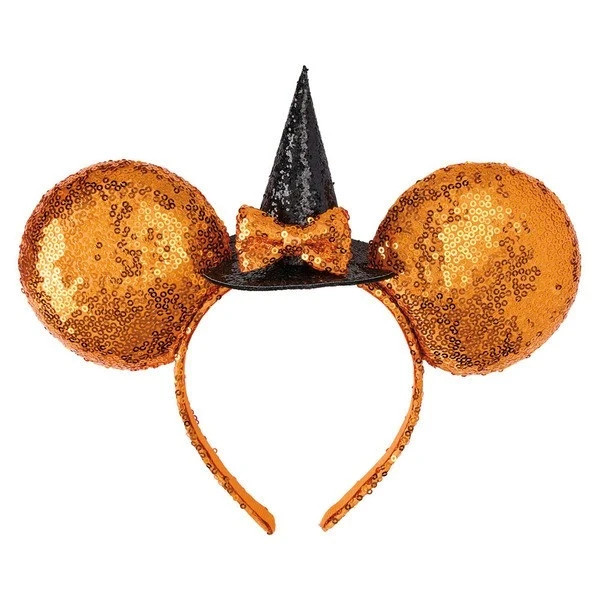 Aldi x Disney Orange sequin Minnie Mouse Ears Bow Headband Halloween 🧡 Aldi x Disney Orange sequin Minnie Mouse Ears Bow Headband Halloween 🧡