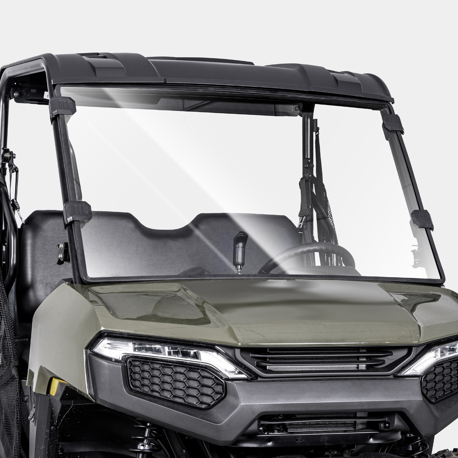 Front Window Scratch Resistant PC Full Windshield for Polaris Ranger 500 2026+ Front Window Scratch Resistant PC Full Windshield for Polaris Ranger 500 2026+