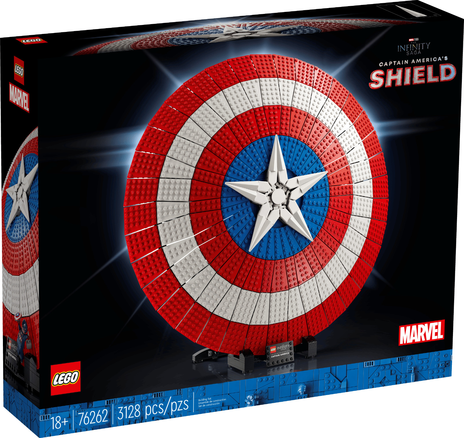 LEGO - 76262 - Marvel - Captain America\'s Shield - 3,128 Piece Set - New Sealed