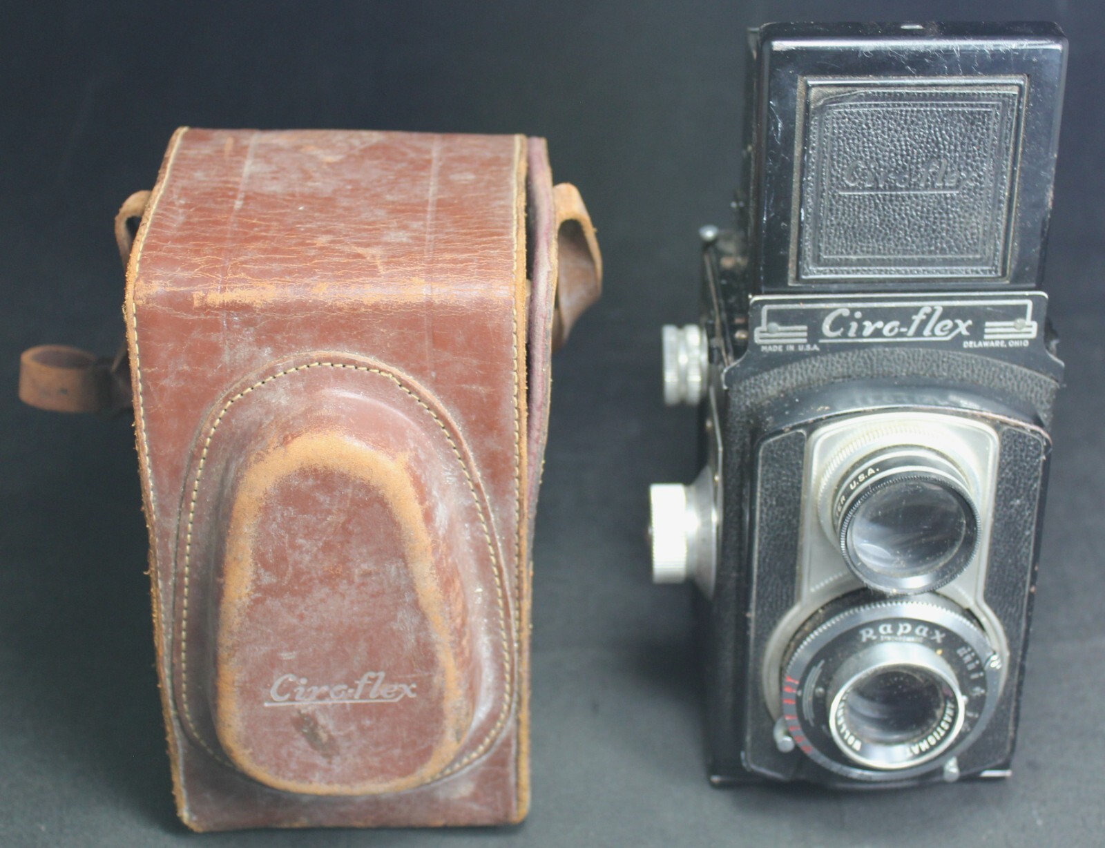 Ciro-Flex Model E TLR Film Camera w/ Wollensak 85mm f3.5 Lens - Untested Ciro-Flex Model E TLR Film Camera w/ Wollensak 85mm f3.5 Lens - Untested