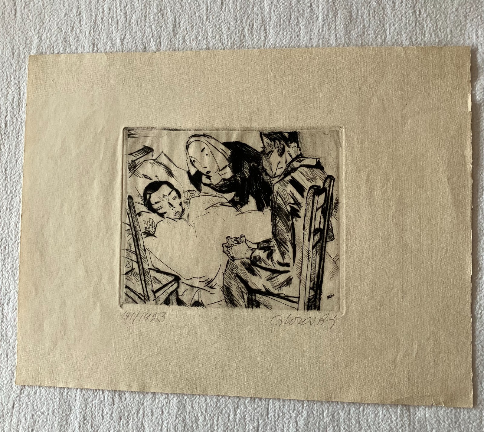 Hans-Otto Orlowski - etching - autographed - 1923 Hans-Otto Orlowski - etching - autographed - 1923