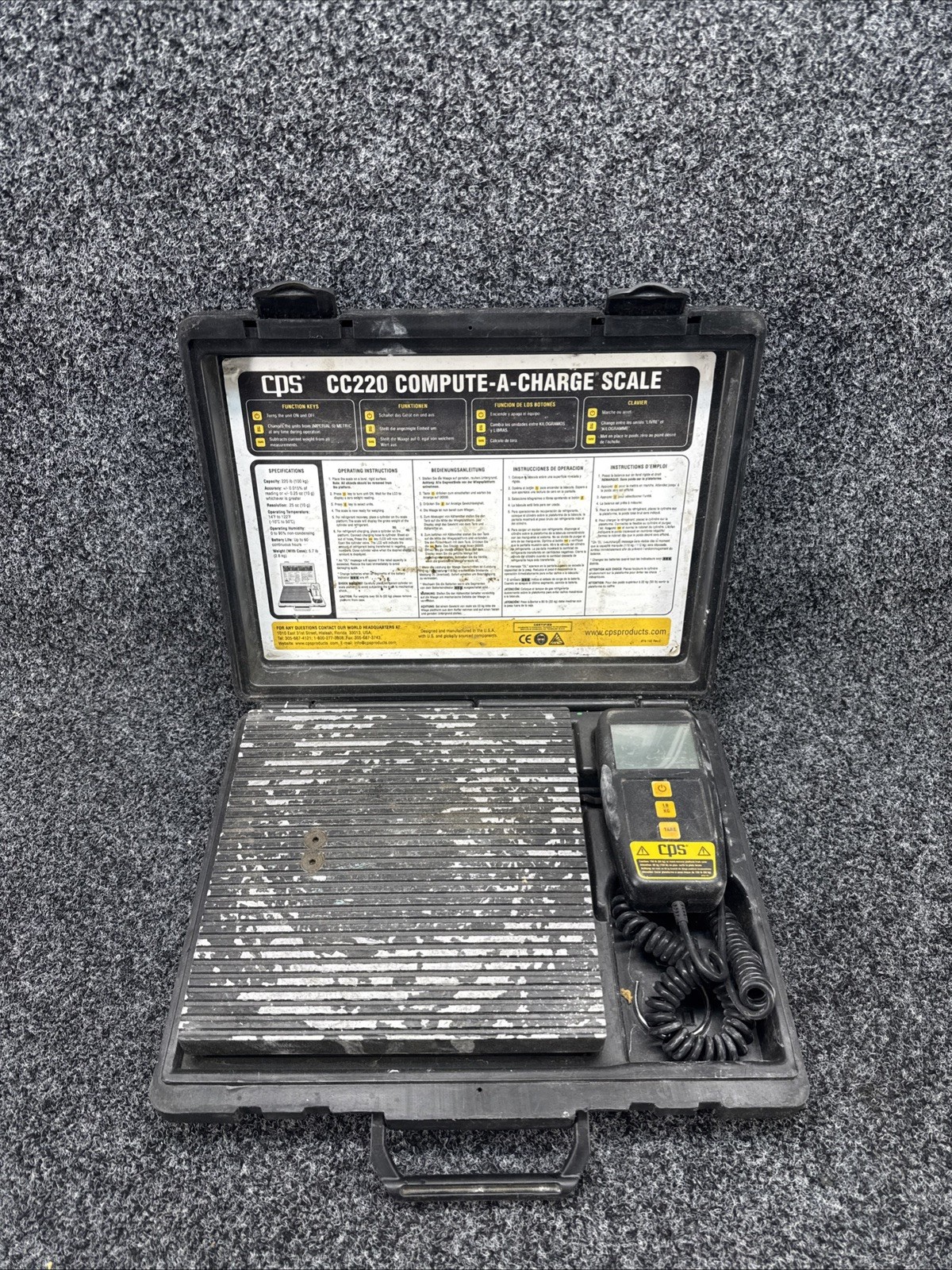 CPS Compute a Charge Refrigerant Scale - CC220 CPS Compute a Charge Refrigerant Scale - CC220