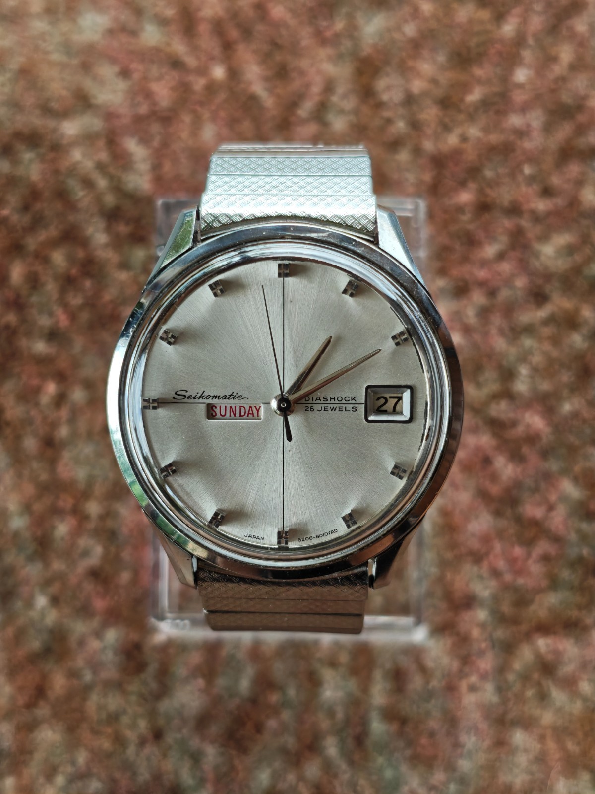 Seikomatic 6206-8010 Seikomatic Weekdater Diashock 26 Jewels (Vintage) Seikomatic 6206-8010 Seikomatic Weekdater Diashock 26 Jewels (Vintage)