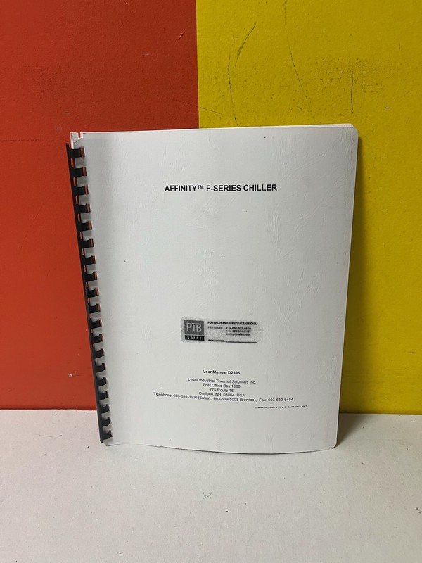 Lydall Industrial Thermal Solutions 775 Chiller User Manual