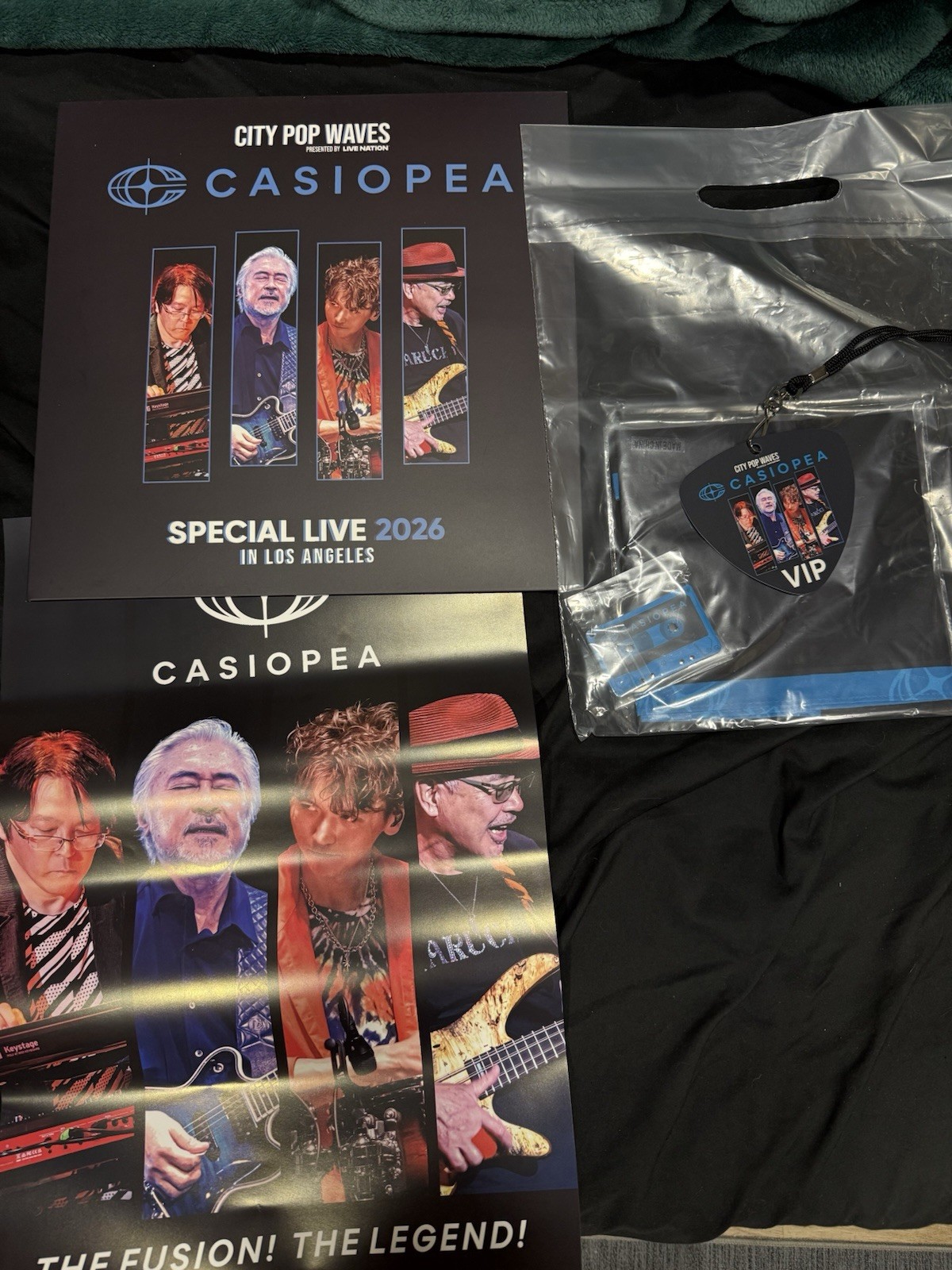 CITY POP WAVES CASIOPEA Special Live 2026 LA VIP Pass + Badge + Cloth Bandana CITY POP WAVES CASIOPEA Special Live 2026 LA VIP Pass + Badge + Cloth Bandana