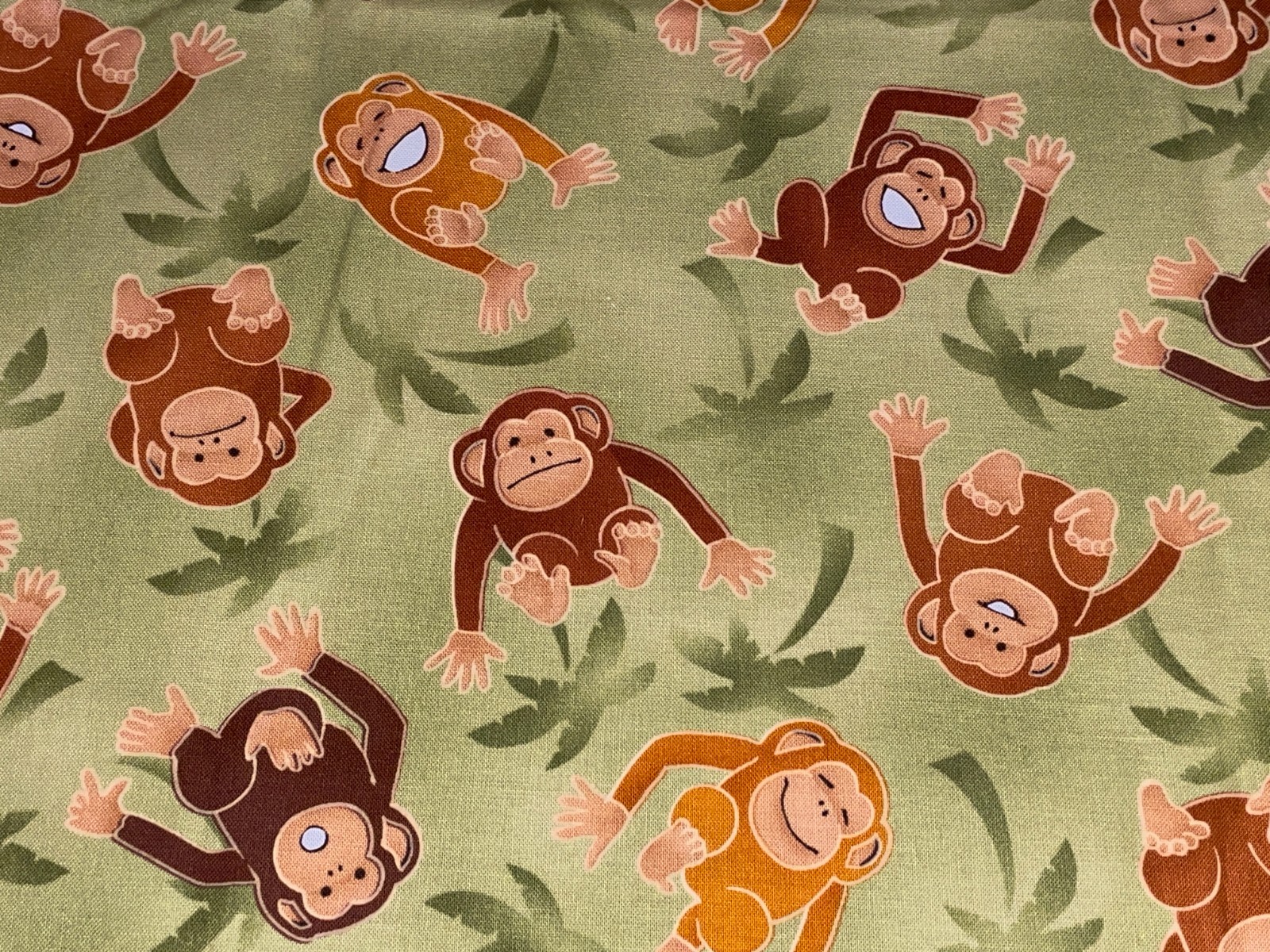 VINTAGE Robert Kaufman Over the Rainbow Monkey 100% Cotton Children Fabric VINTAGE Robert Kaufman Over the Rainbow Monkey 100% Cotton Children Fabric