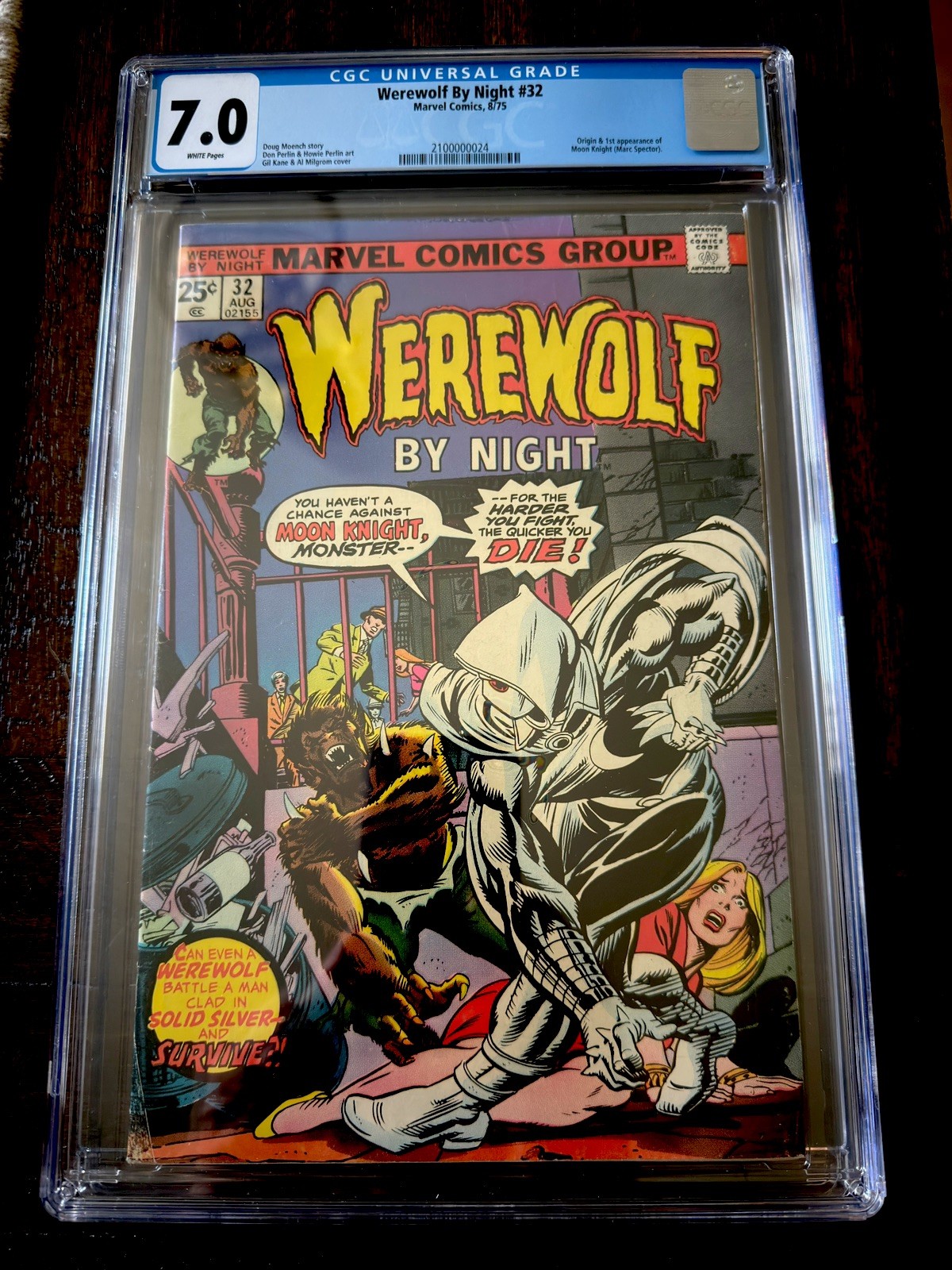 WEREWOLF BY NIGHT #32- CGC 7.0 - Marvel, 1975- Origin & 1st App MOON KNIGHT WEREWOLF BY NIGHT #32- CGC 7.0 - Marvel, 1975- Origin & 1st App MOON KNIGHT