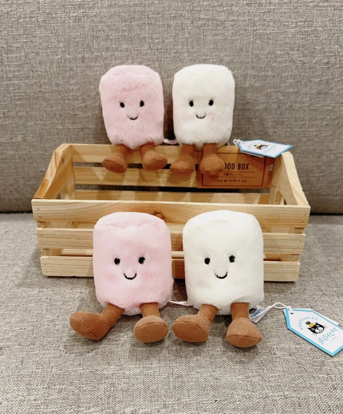 BEST SALE Jellycat Amuseables PINK AND WHITE MARSHMALLOWS Cute Soft Doll Gift BEST SALE Jellycat Amuseables PINK AND WHITE MARSHMALLOWS Cute Soft Doll Gift