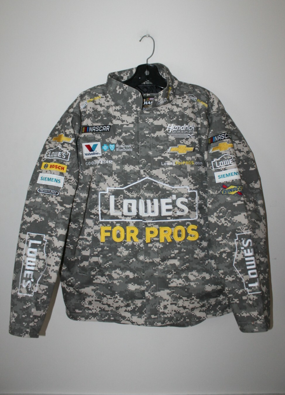 New Jimmie Johnson #48 Lowe's camouflage NASCAR twill cotton jacket men's XXL