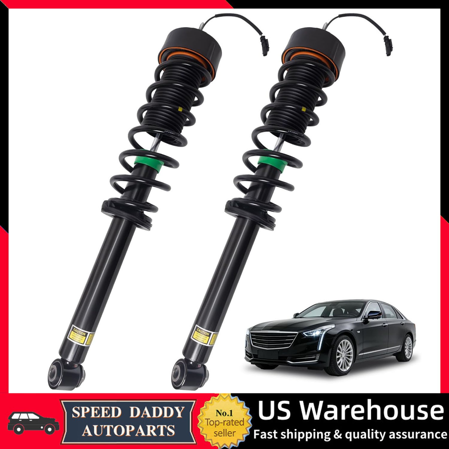 2Pcs Rear Shock Struts Assys w/ Magnetic 23405720 For Cadillac GM CT6 2016-2018