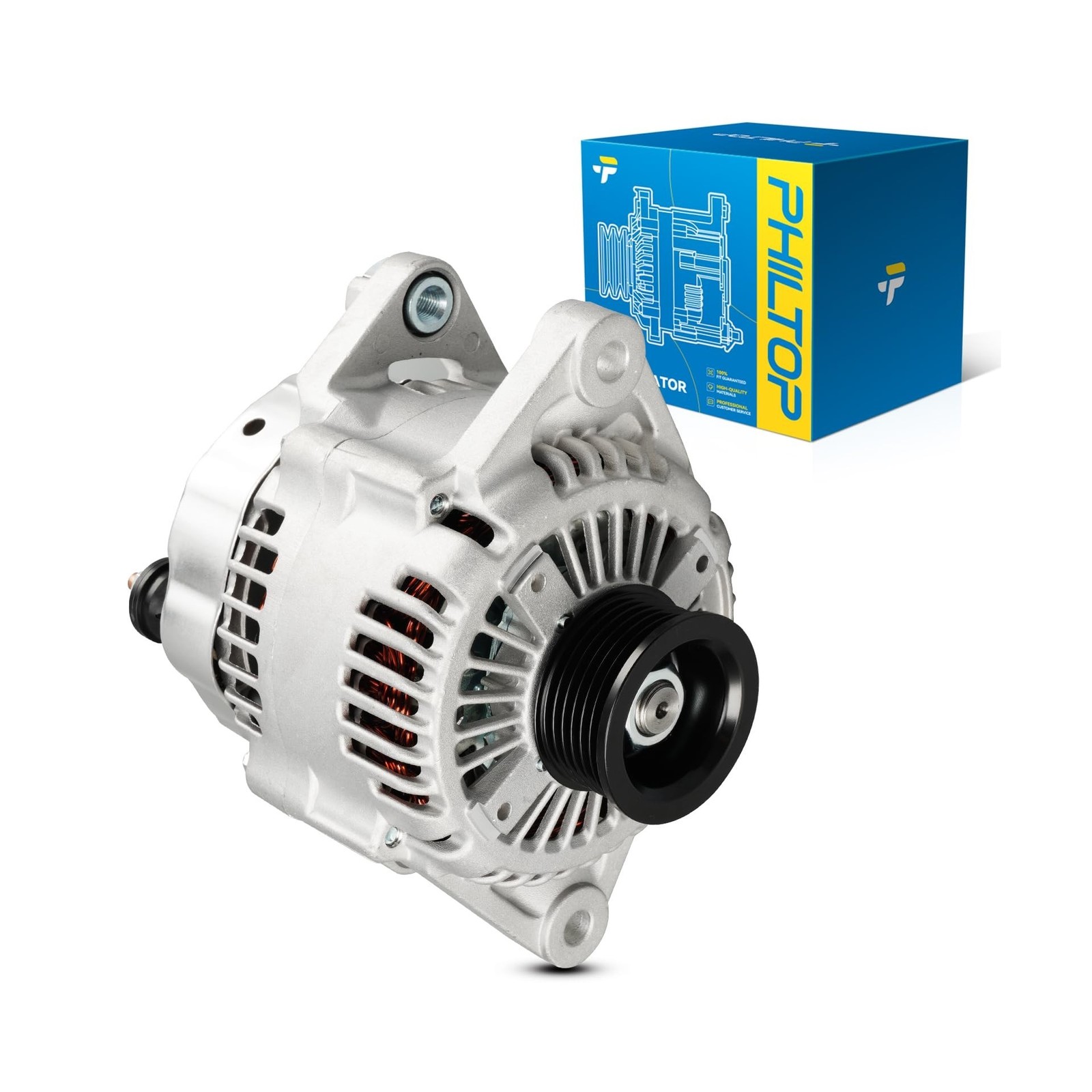 PHILTOP NEW 11190N Alternator Compatible with Hyundai, Kia, 2007-2009 Santa F... PHILTOP NEW 11190N Alternator Compatible with Hyundai, Kia, 2007-2009 Santa F...
