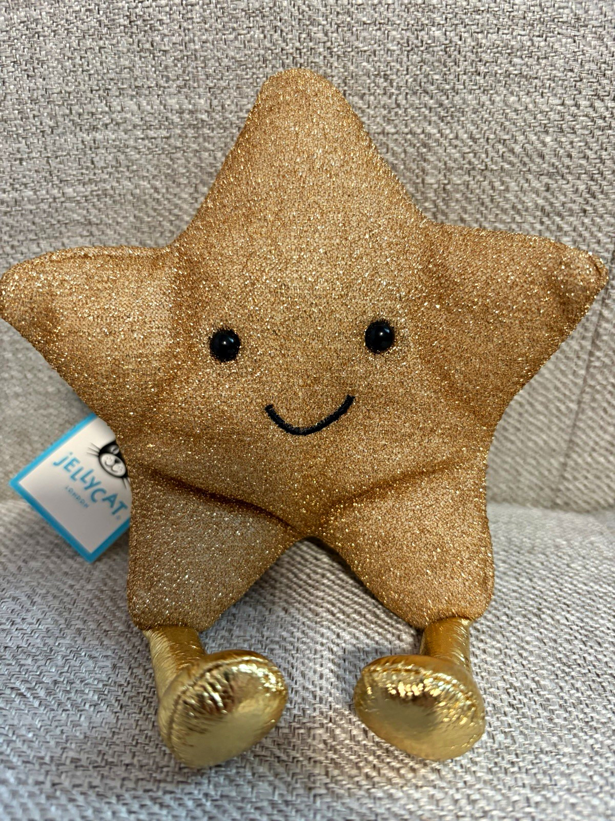 Jellycat Amuseable Gold Star - NWT - Golden Holiday - Authentic *Retired*